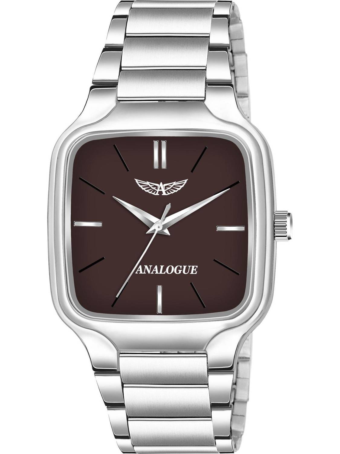 ANALOGUE Elegant Square Series | Adjustable Stainless Steel Strap | 3D Cut Glass | Boys Elegant Square Series | Adjustable Stainless Steel Strap | 3D Cut Glass | Boys Analog Watch  - For Men