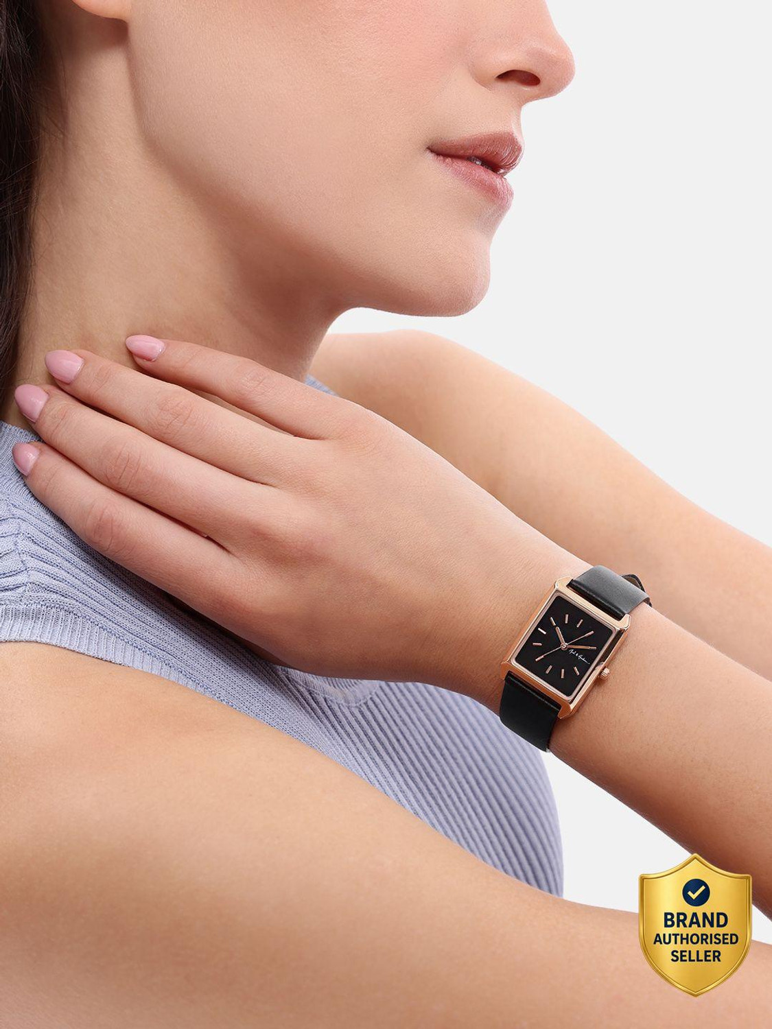 Mast & Harbour Ladies Black Dial & Strap Shaped watch Analog Watch  - For Men