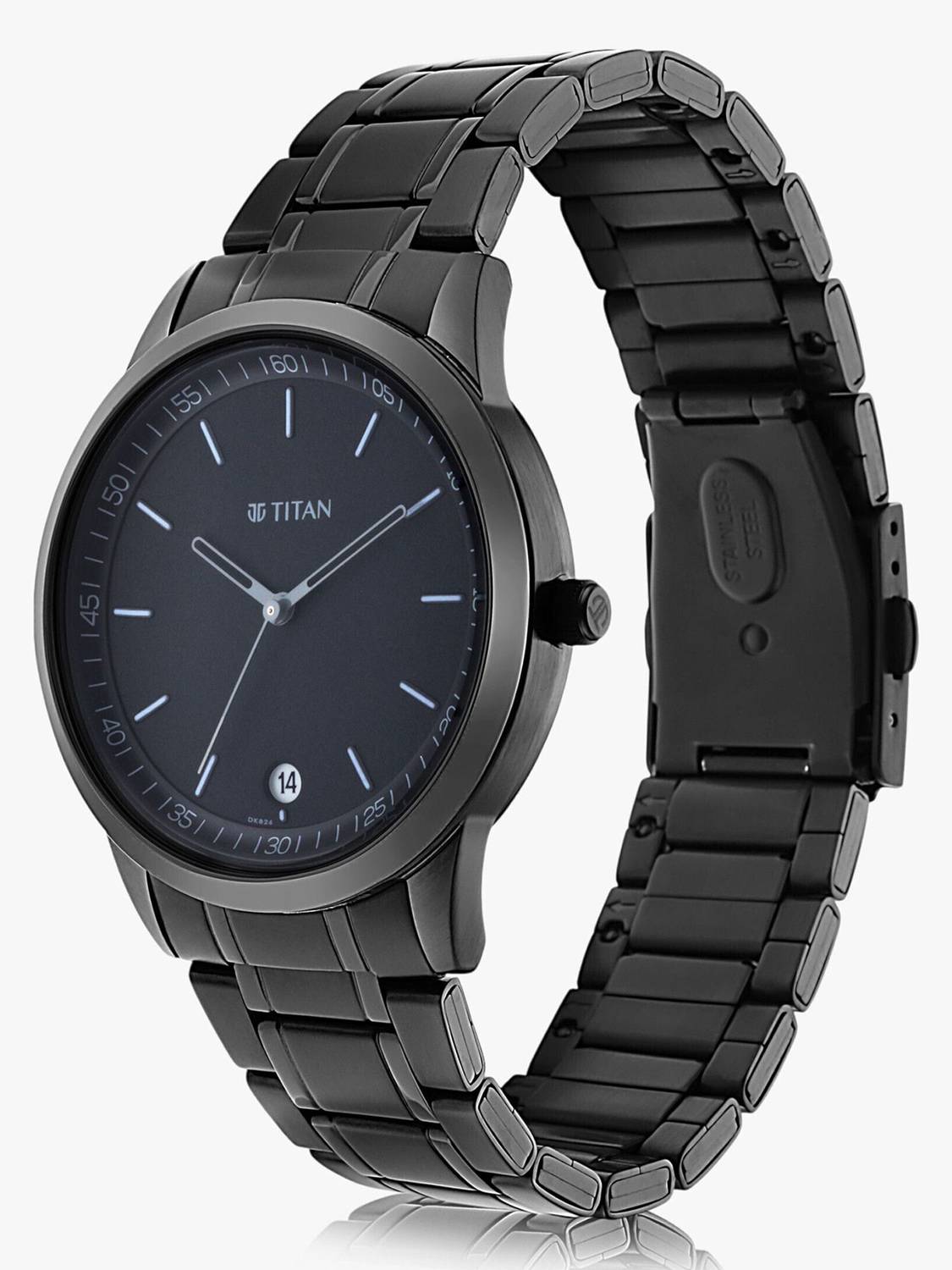 Titan Minimals Black Dial Black MetalStrap Analog Watch - Image 3