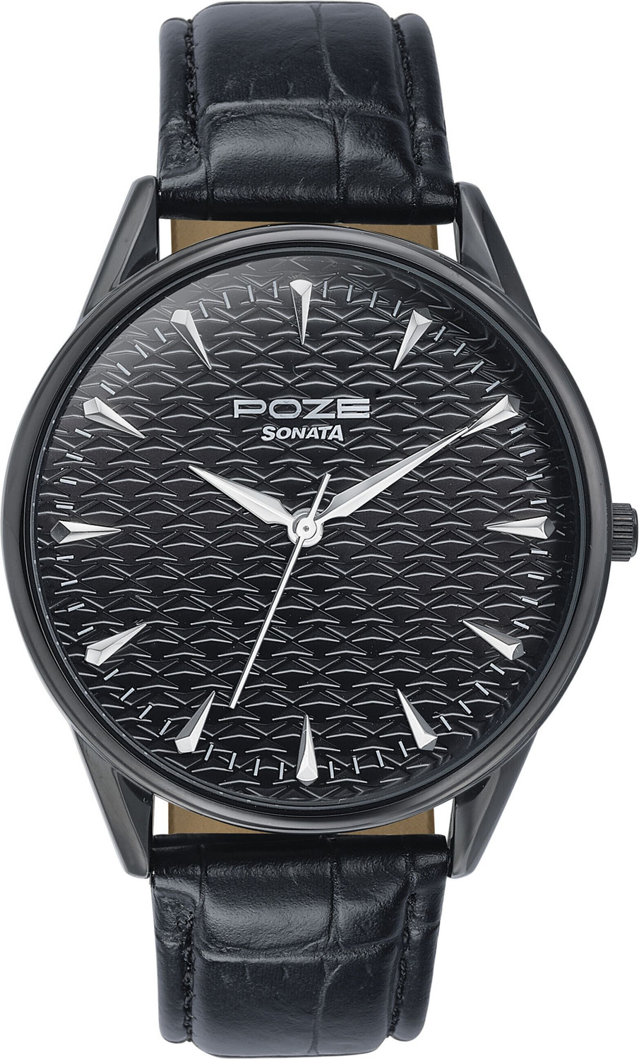 Image of SONATA Poze - Leather Analog Watch - For Men