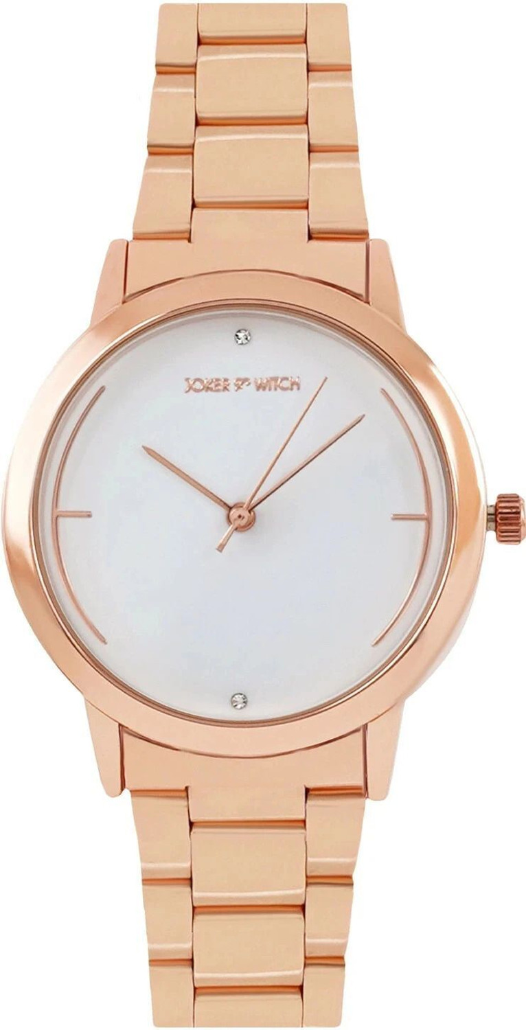 Image of Joker & Witch Joker & Witch Luna 36mm White Dial Rose Gold Stainless Steel Watch for Women Analog Watch - For Women