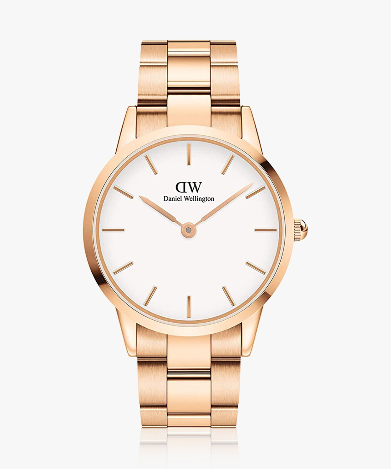 Image of DANIEL WELLINGTON Iconic Link White color Round - 40 mm diameter Analog Watch - For Men