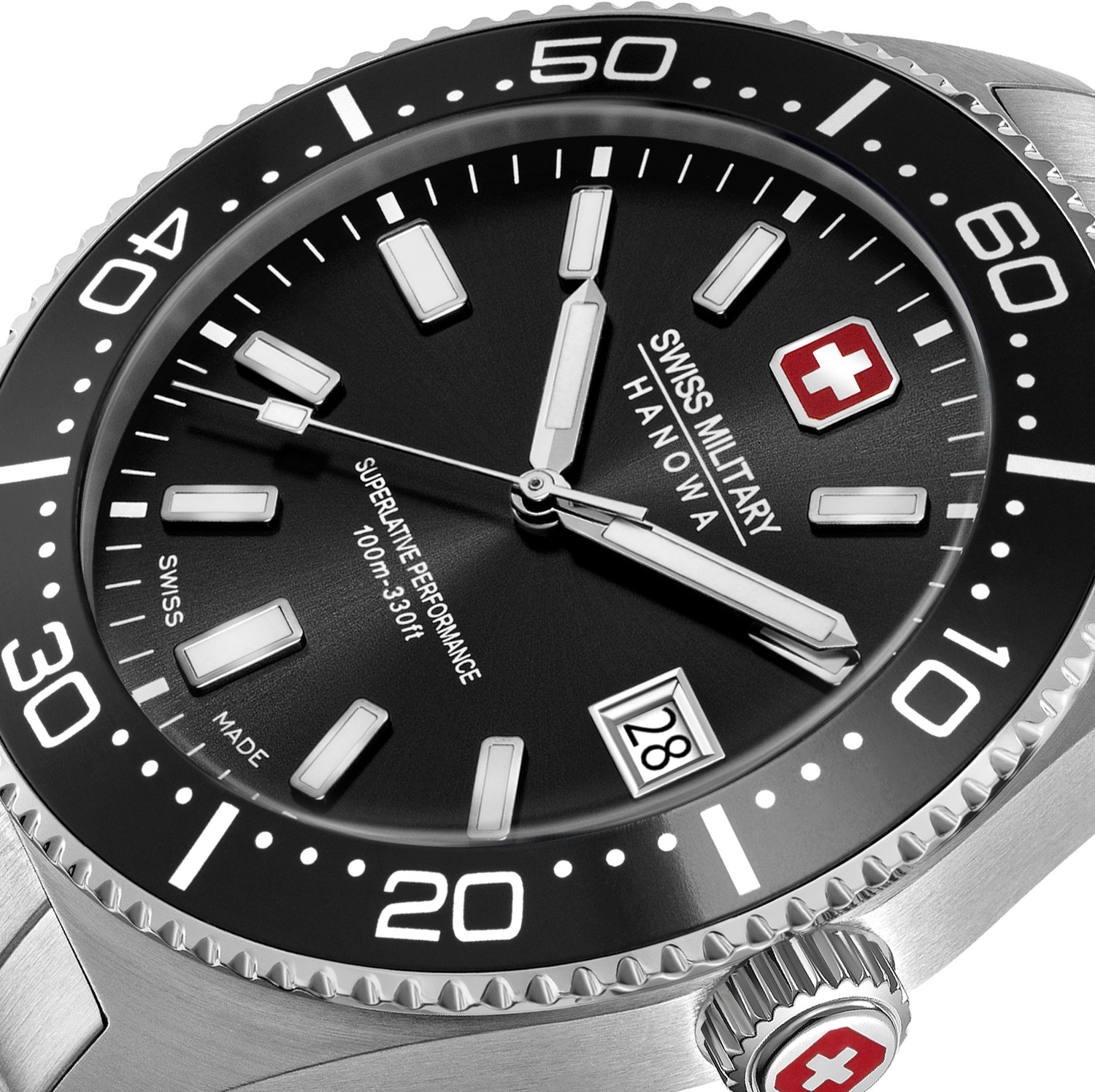 Image of Swiss Military Hanowa NOMAD NOMAD Black Round Dial Comes With Swiss Made Analog Watch For Men's Analog Watch - For Men