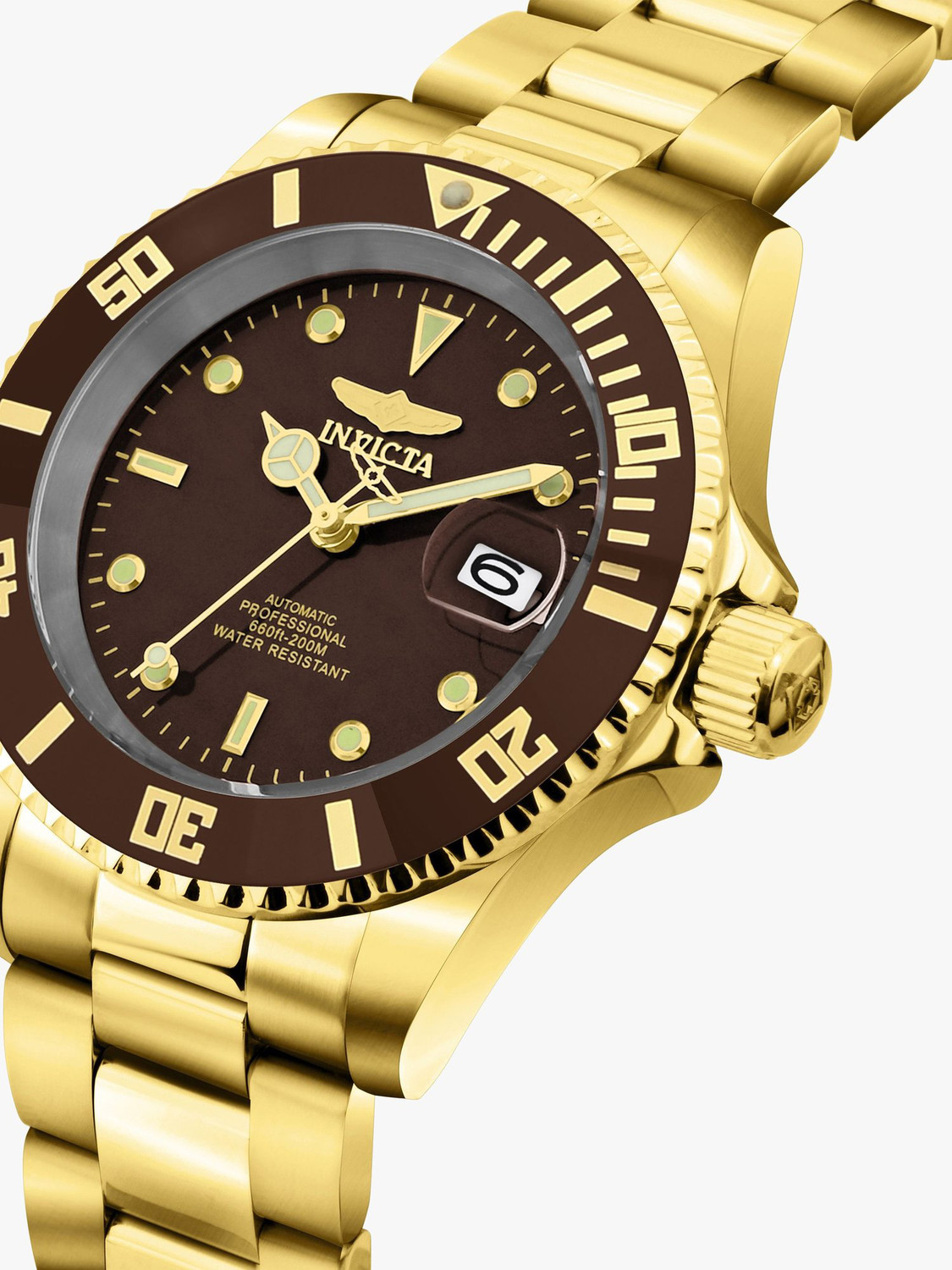 Image of INVICTA Pro Diver Pro Diver Automatic Brown Dial Analog Watch - For Men