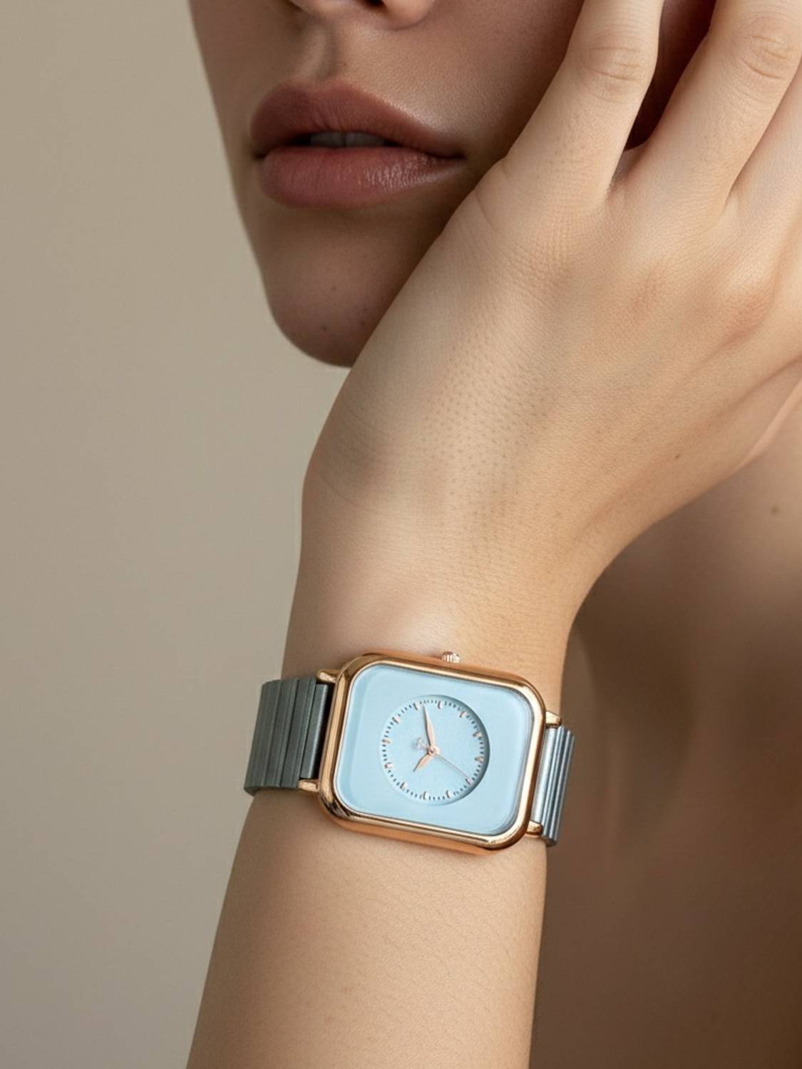 PONIGER DRW0043 Women's Square Dial Watch - Image 4