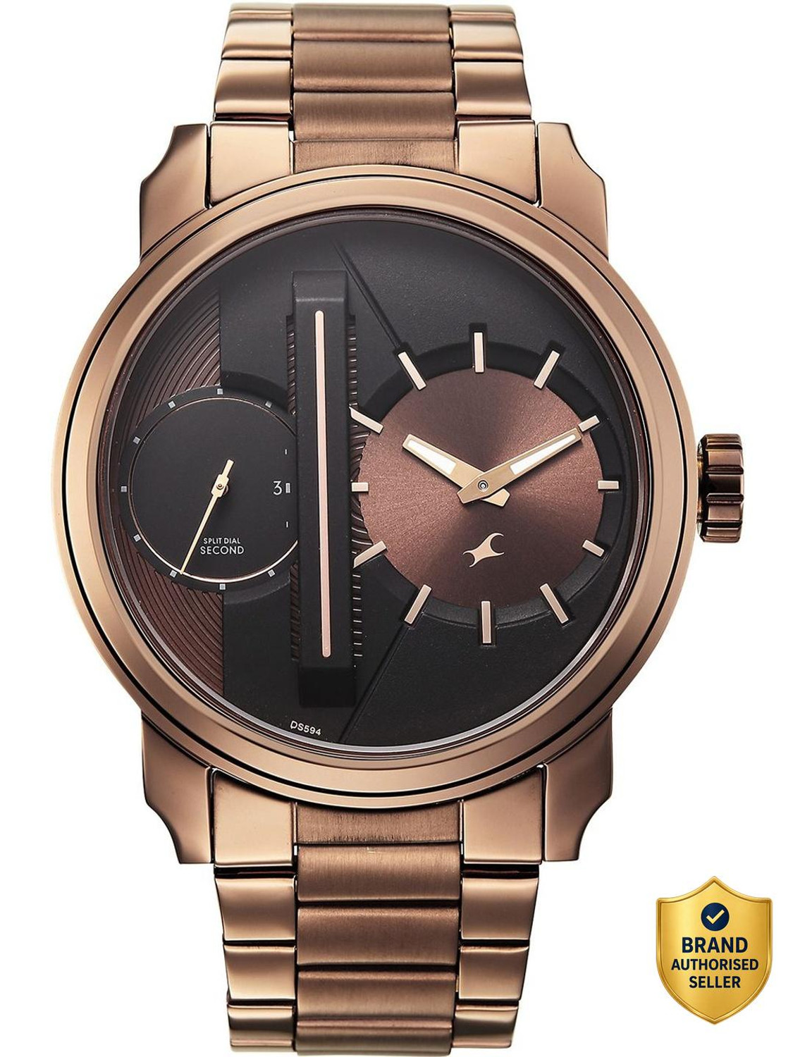 Image of Fastrack Fastrack Pulse IV Quartz Brown Dial Brown Stainless Steel Strap Analog Watch - For Men