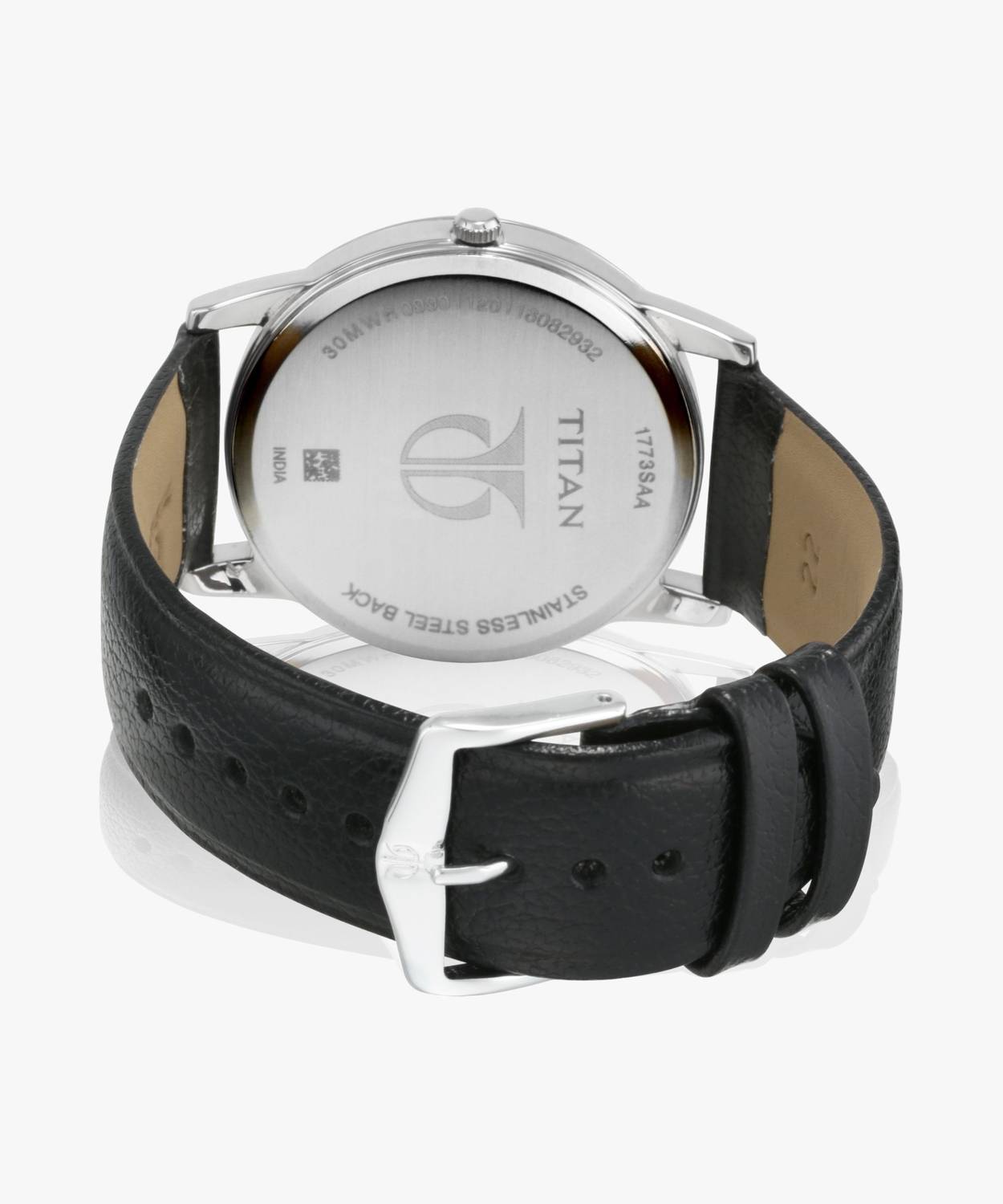Titan NP1773SL01 Blue Dial Black Leather Men's Watch - Image 5