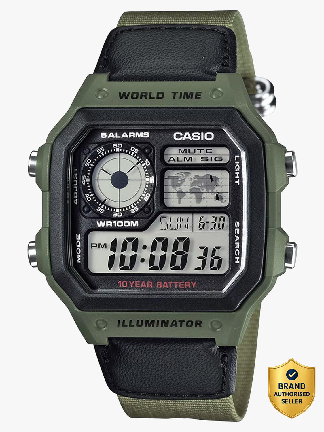 Image of CASIO AE-1200WHB-3BVDF CASIO-MENS-RESIN Digital Watch - For Men & Women