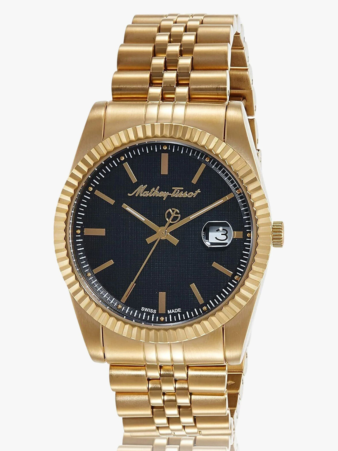 Image of Mathey-Tissot H810PN Swiss Made Quartz Black Dial Analog Watch - For Men