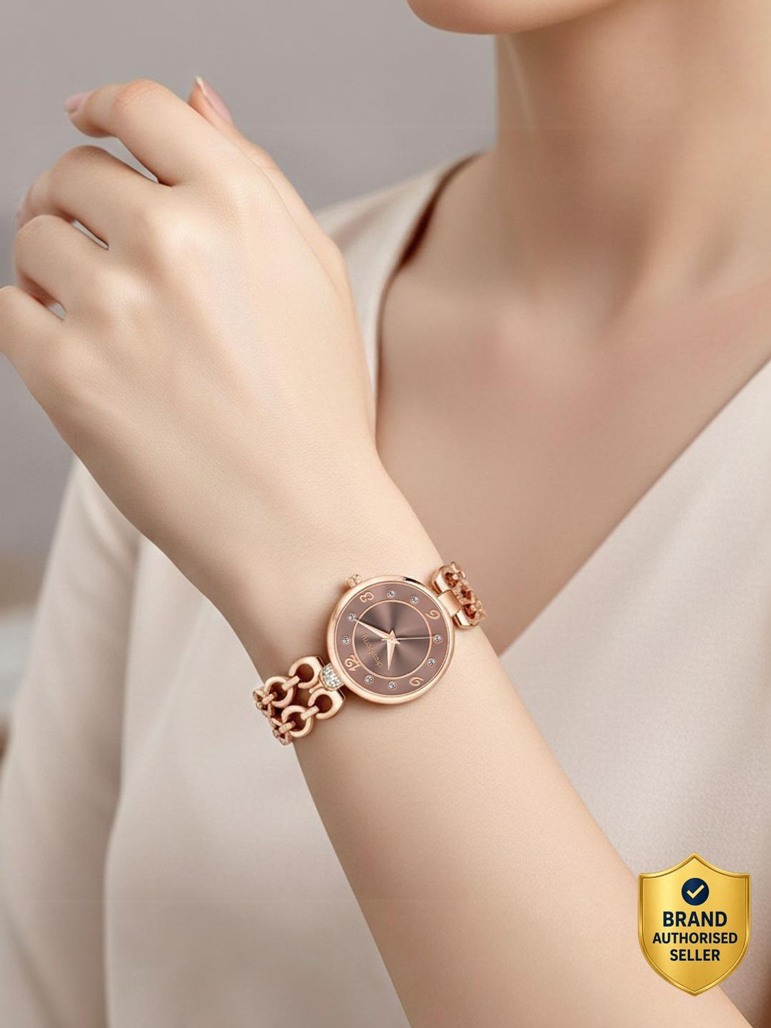 Image of Dressberry DB-048-BROWN Stylish Analog Watch - For Women