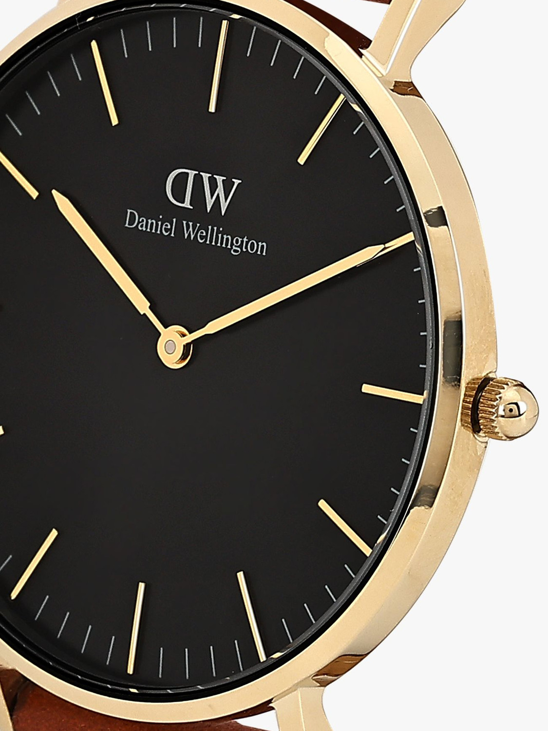 Image of DANIEL WELLINGTON Classic St Mawes 36mm Black Dial Analog Watch - For Men & Women