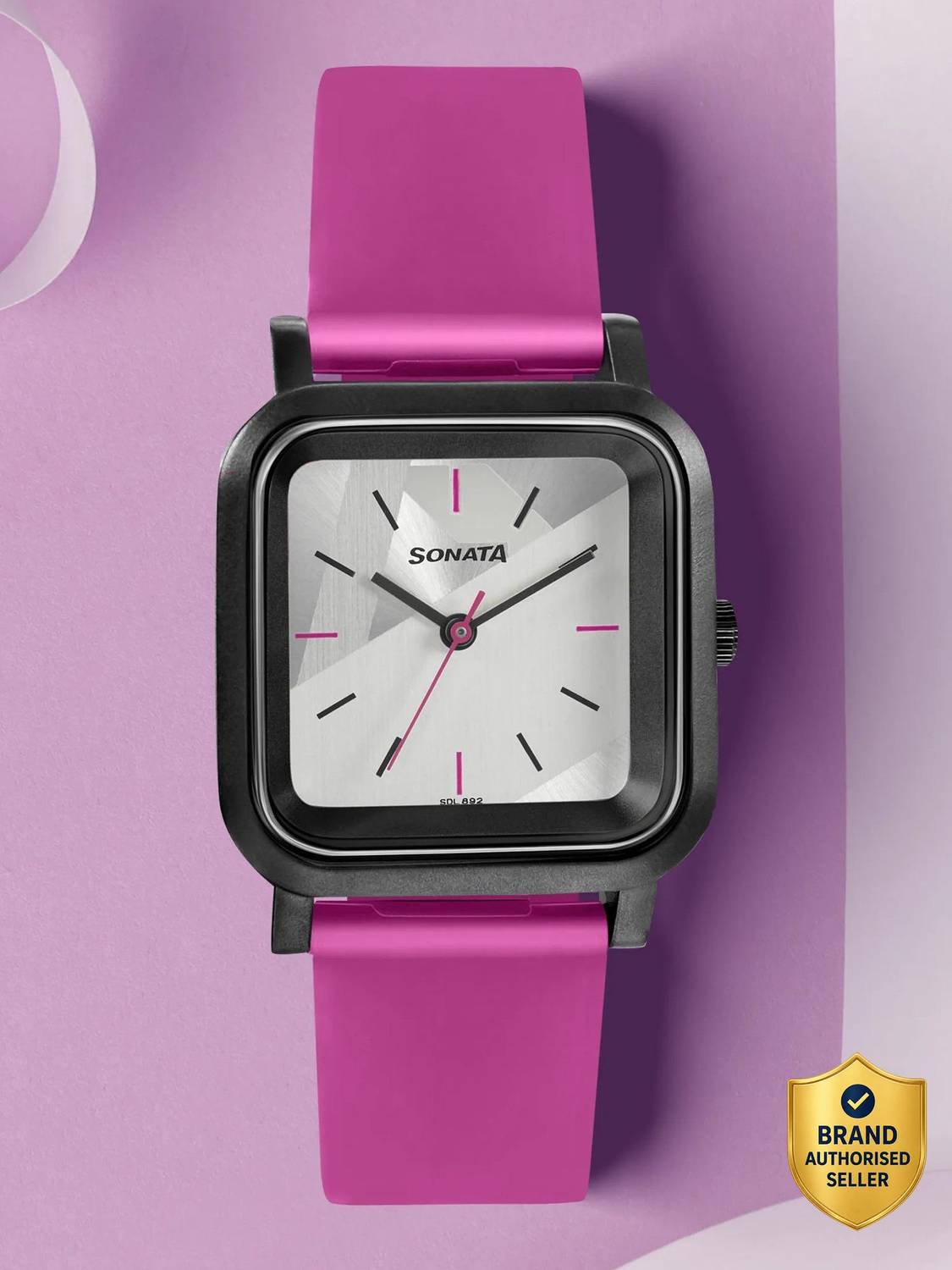 SONATA 87037PP02W Pop Analog Watch - Women