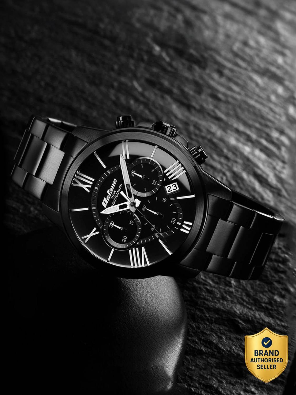 Titan Octane Chronograph Black Dial Men's Watch - Image 1