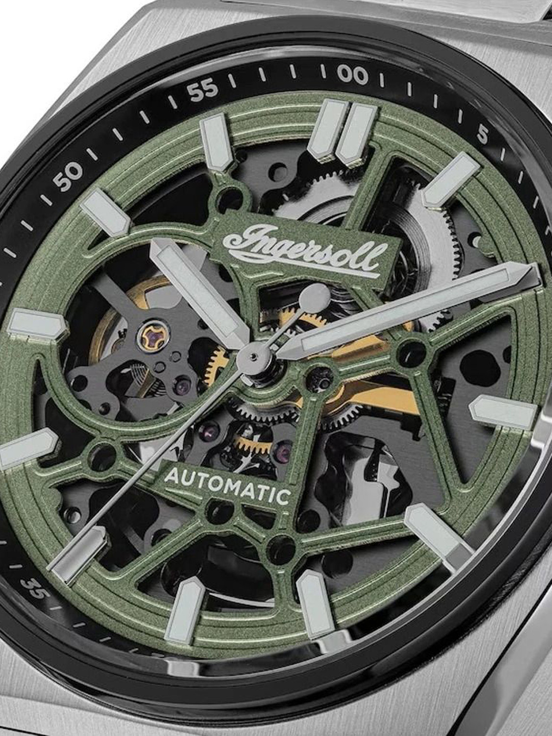 Image of Ingersoll The Vert The Vert Automatic Green Dial With lifetime Warranty Analog Watch - For Men