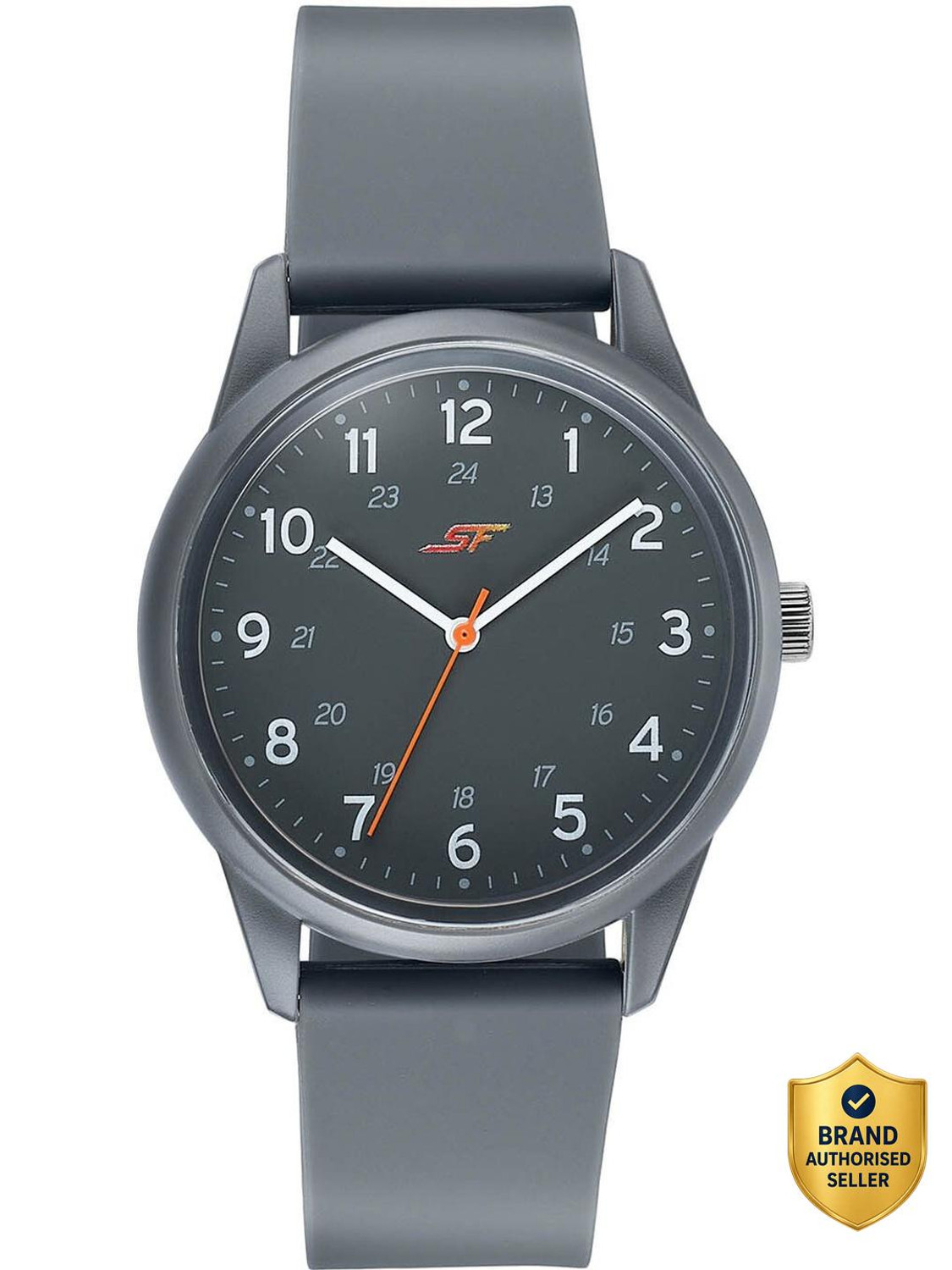 Image of SONATA SF Field watch SF Field Analog Black Dial Dark Grey Silicon Strap Analog Watch - For Men