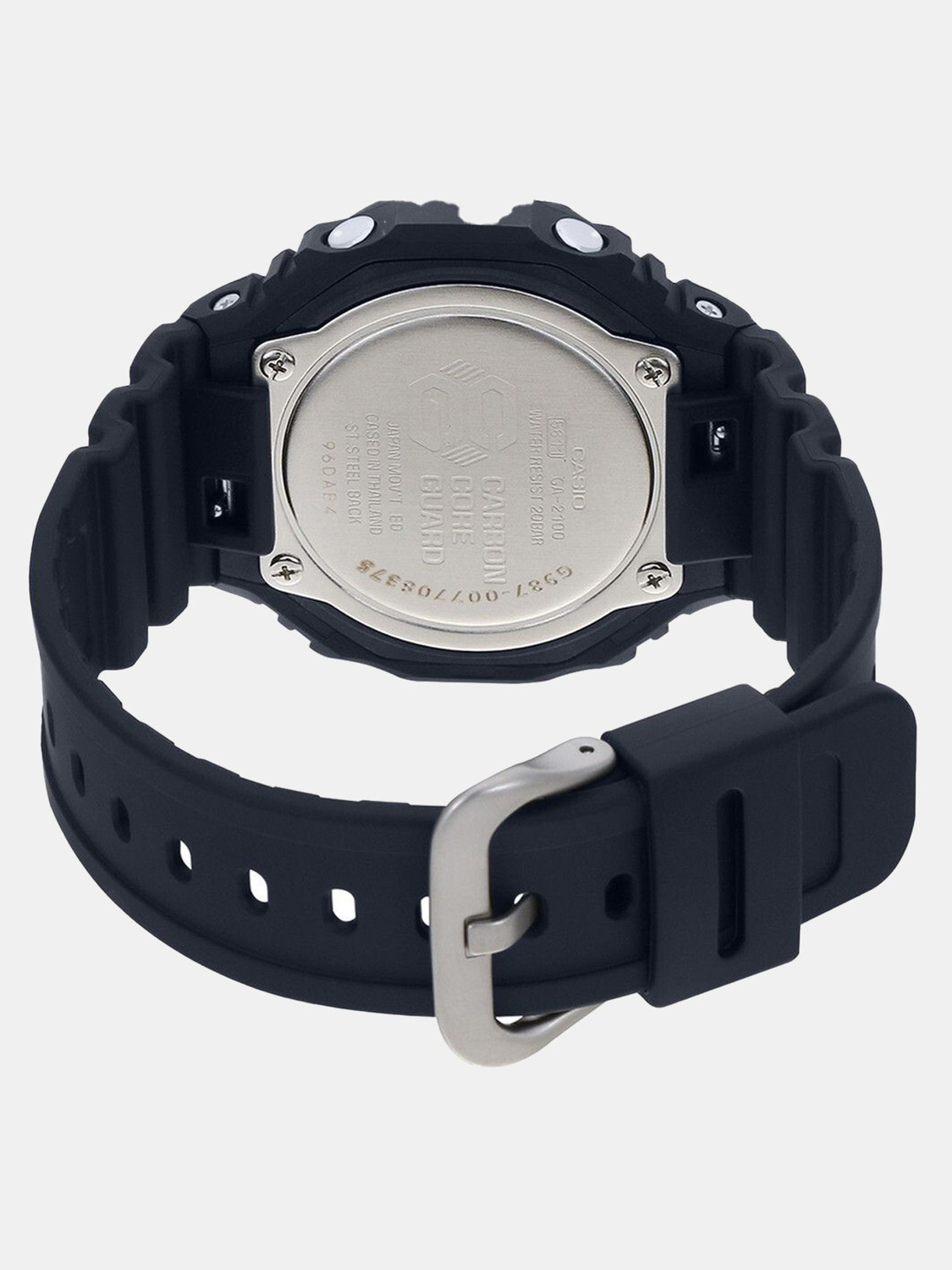 Image of CASIO GA-2100-1A1DR G-SHOCK GA-2100-1A1DR Black Dial Resin Strap Analog-Digital Watch - For Men