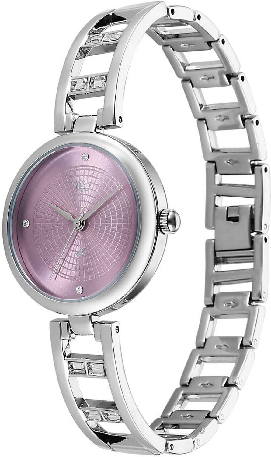 Fastrack Vyb Seeker Quartz Watch for Women - Lilac Dial - Image 3