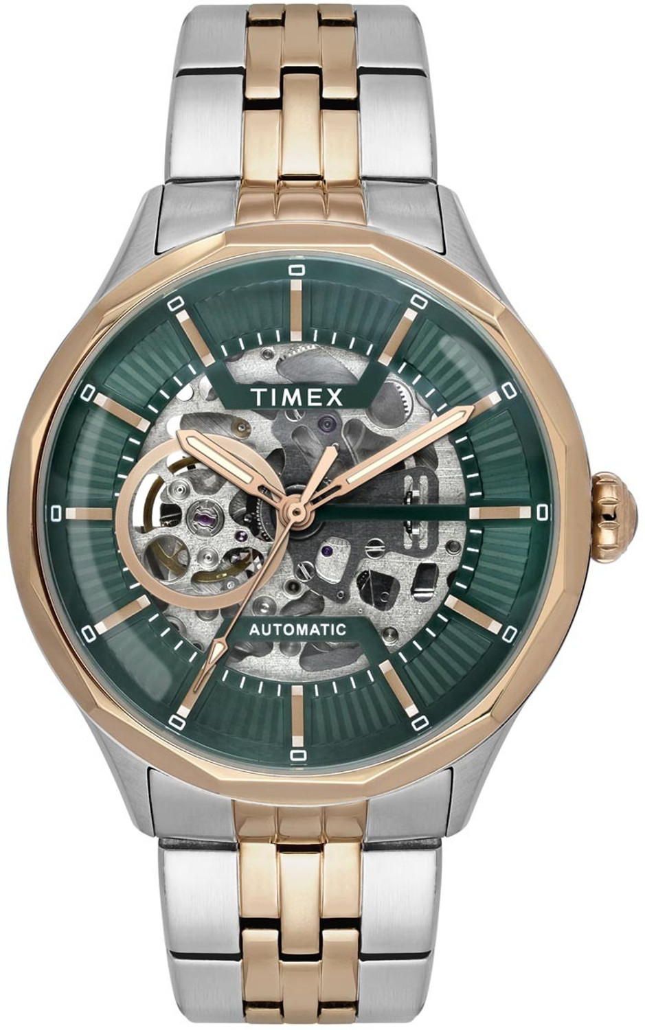 Image of TIMEX TWEG27602 Signio Round 44mm Green Dial Analog Watch - For Men