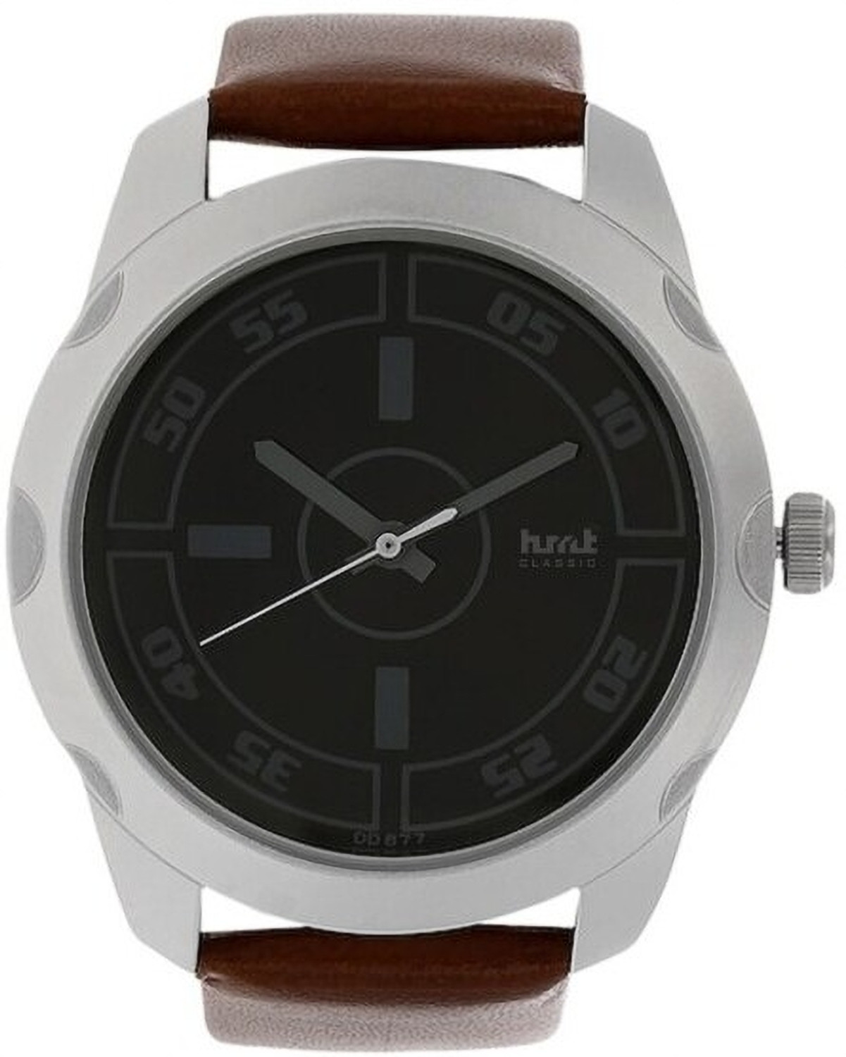 Image of HMT DLX 3123SL02 Black Brown Strap Attractive Premium Summer collection Analog Watch - For Men