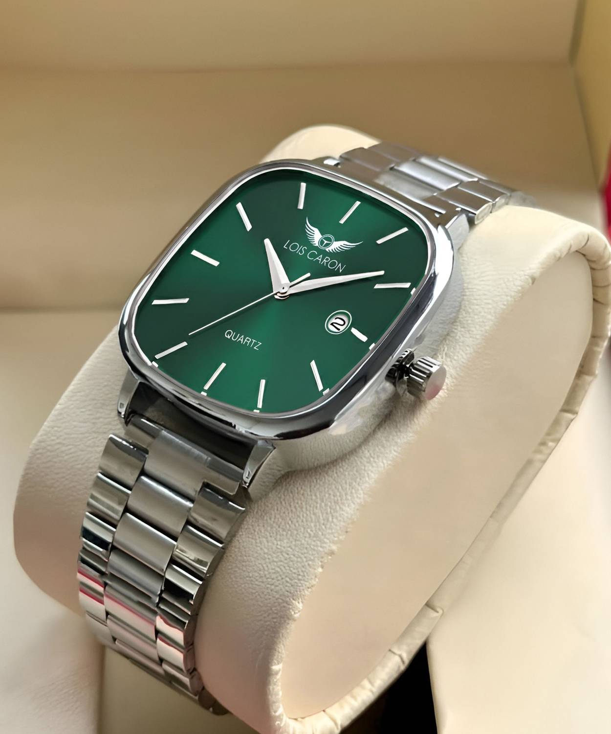 LOIS CARON LCS-8392 Square Quartz Analog Watch - Image 2