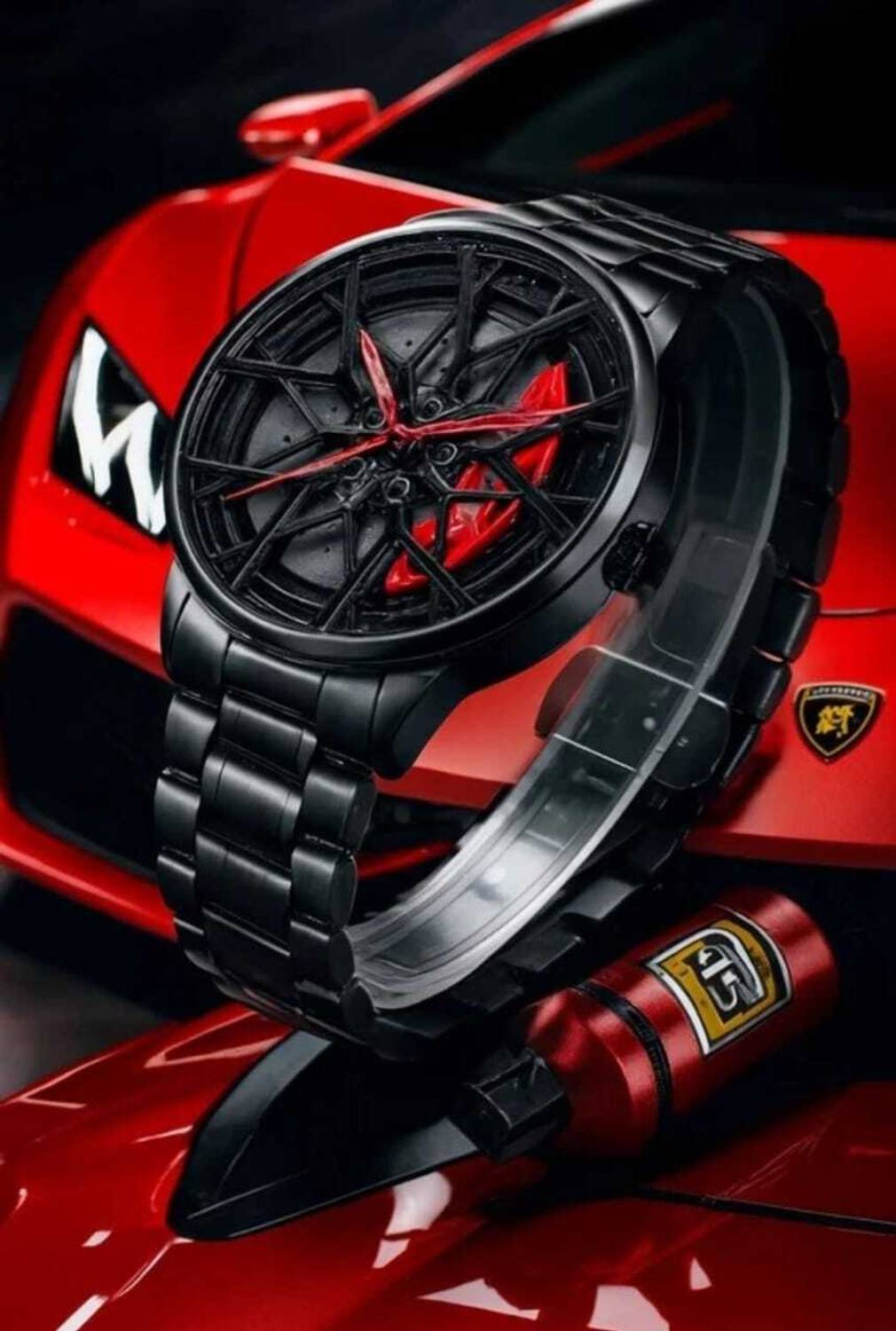 Trendy Men's Car Wheel Analog Watch - Image 2