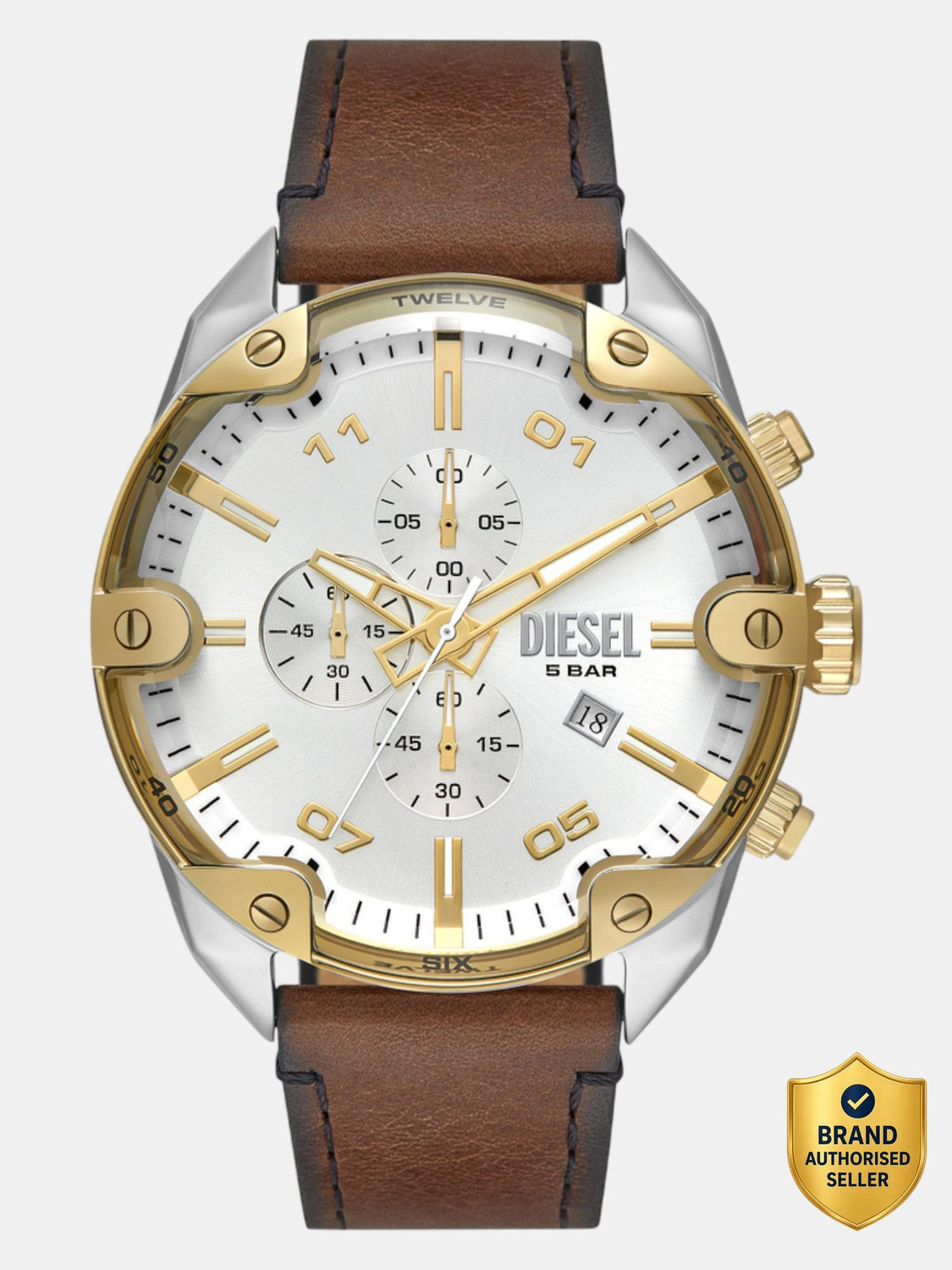 Image of DIESEL Spiked Spiked Analog Watch - For Men