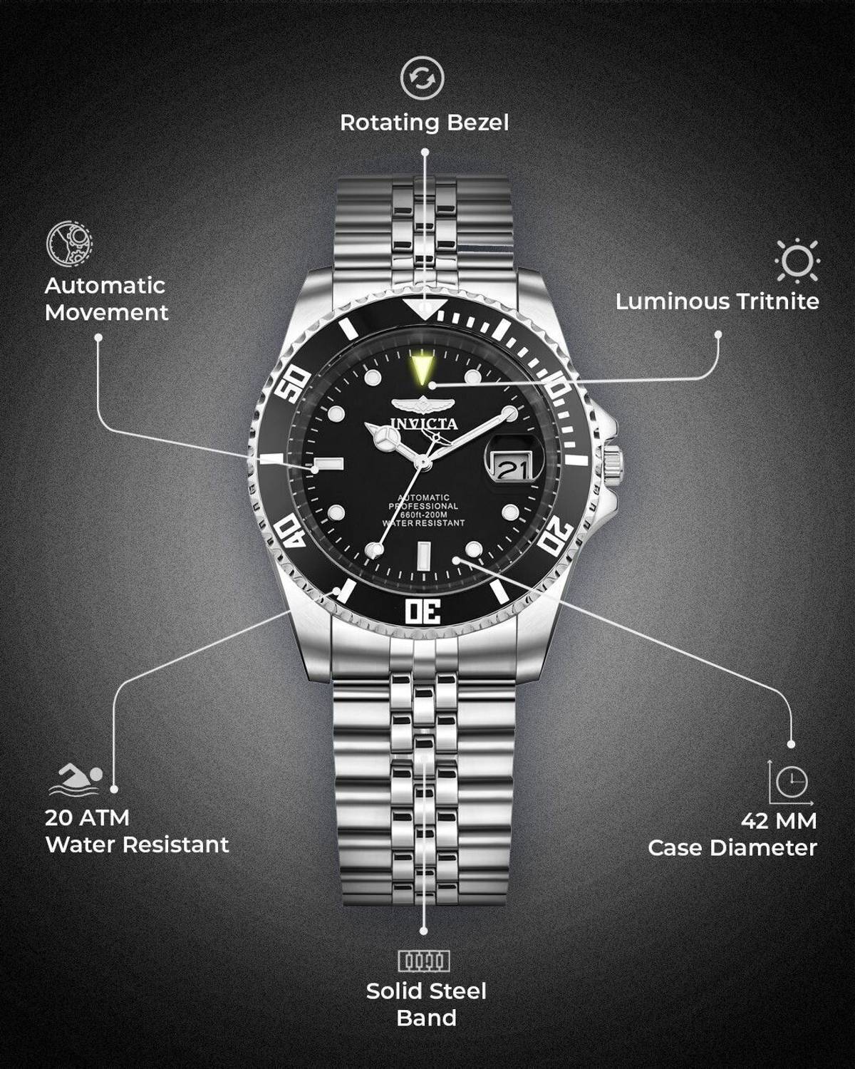 INVICTA 29178 Pro Diver Analog Watch - Image 2