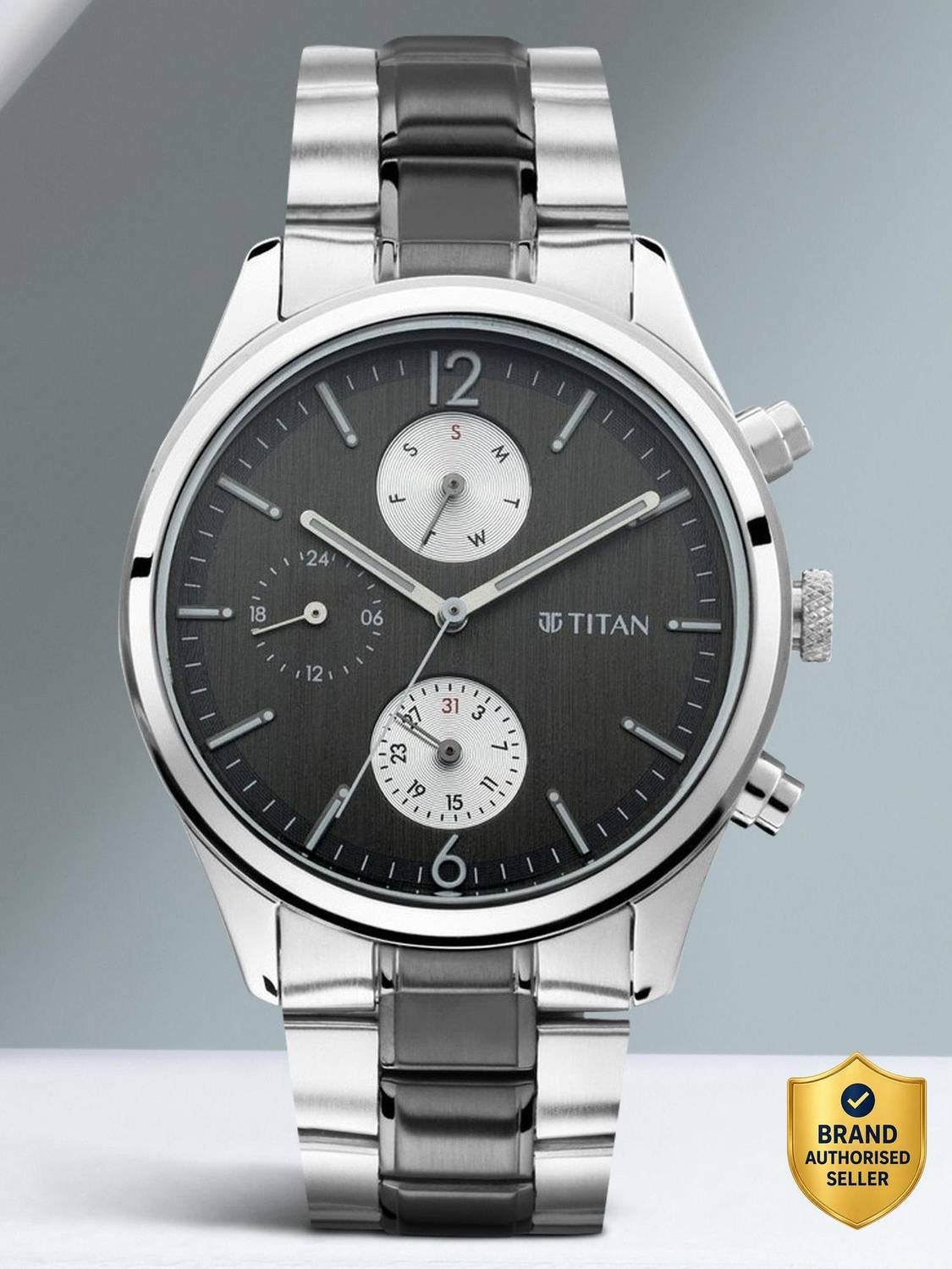 Titan Workwear Multifunction Grey Dial Watch - Men - Image 1
