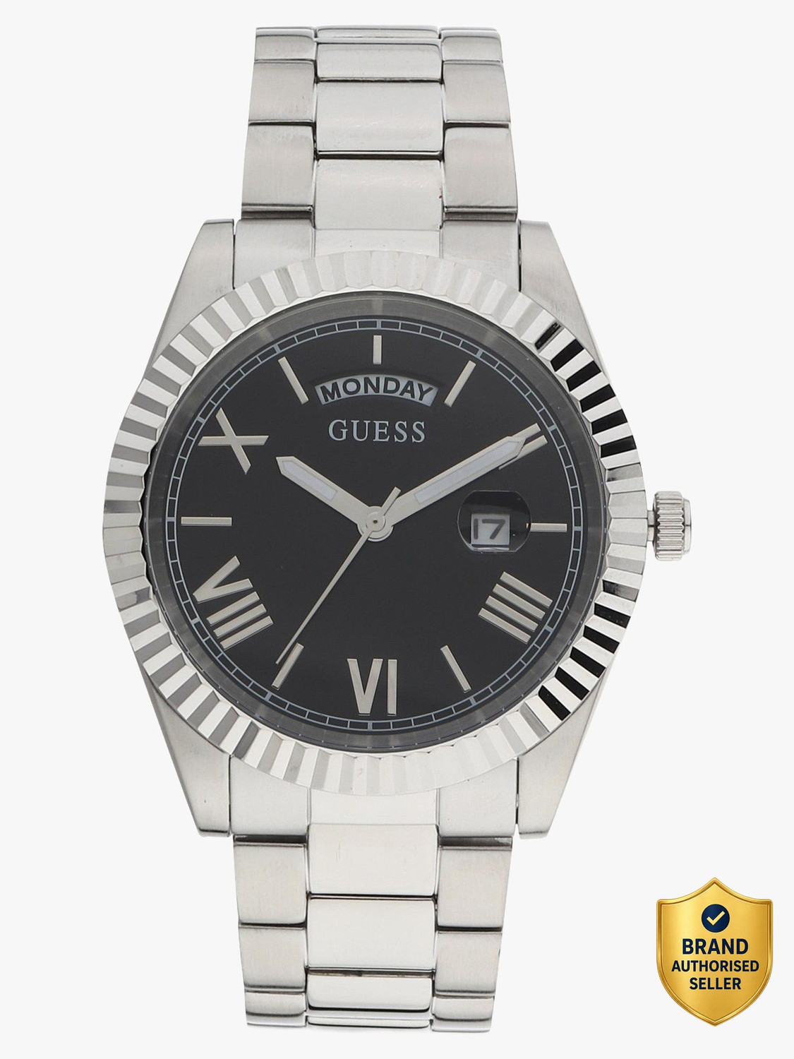 Image of GUESS Men Black-GW0265G1 Black Dial Analog Watch - For Men