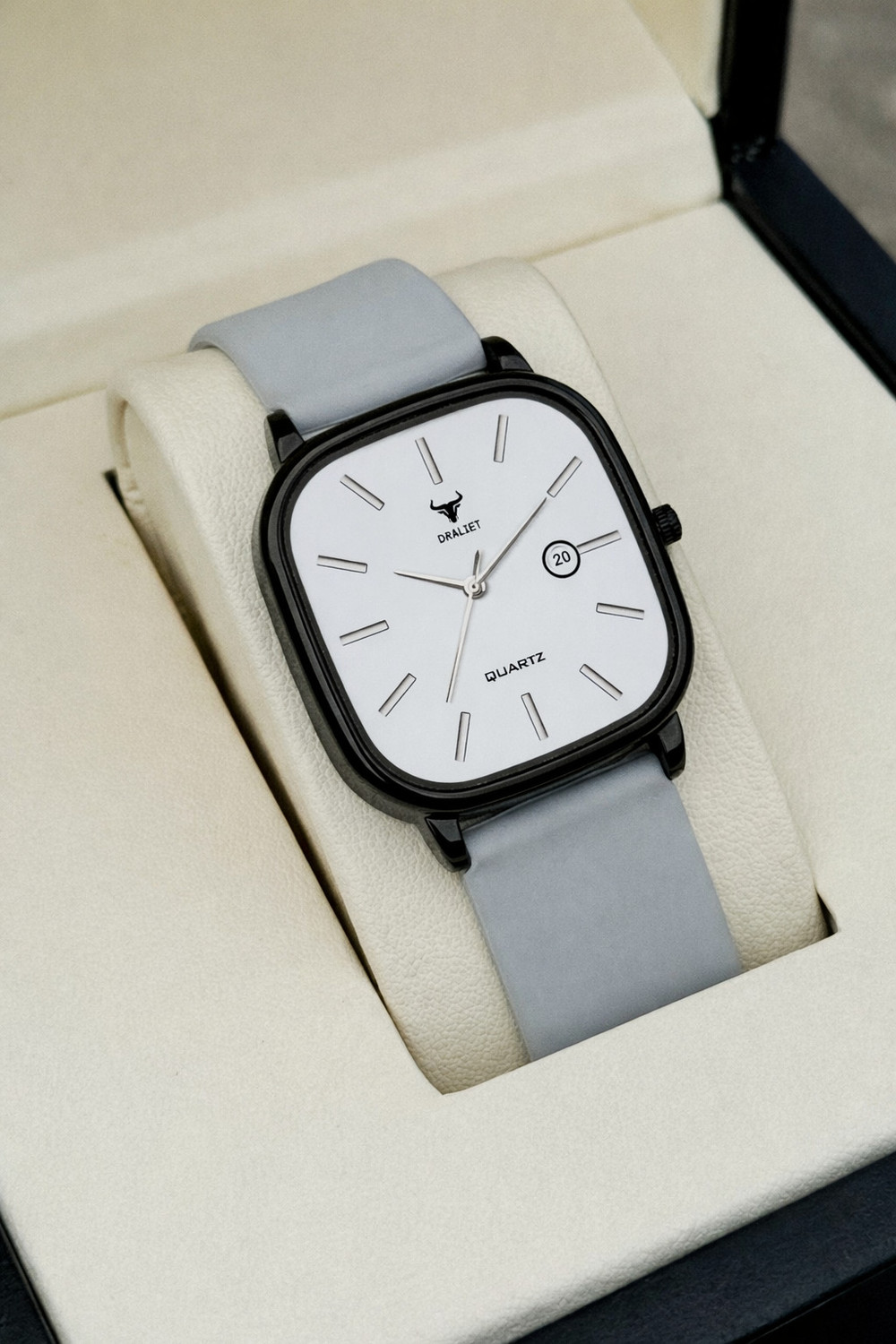 Image of DRALIET RD-9102 Elegant Series Square Quartz For Boys Analog Watch - For Men