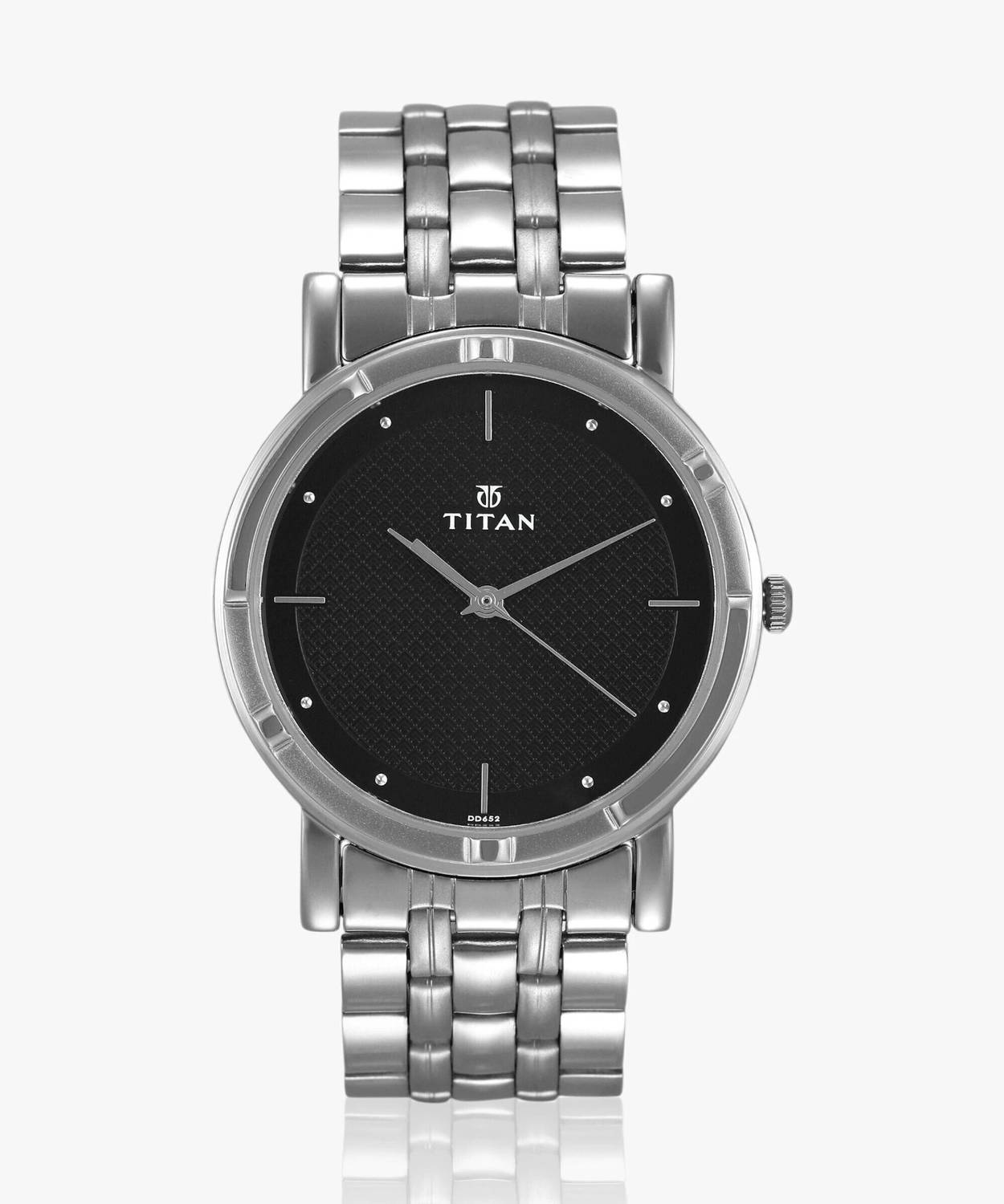 Titan Karishma Workwear Black Dial Silver Steel Strap Analog Watch - Image 3