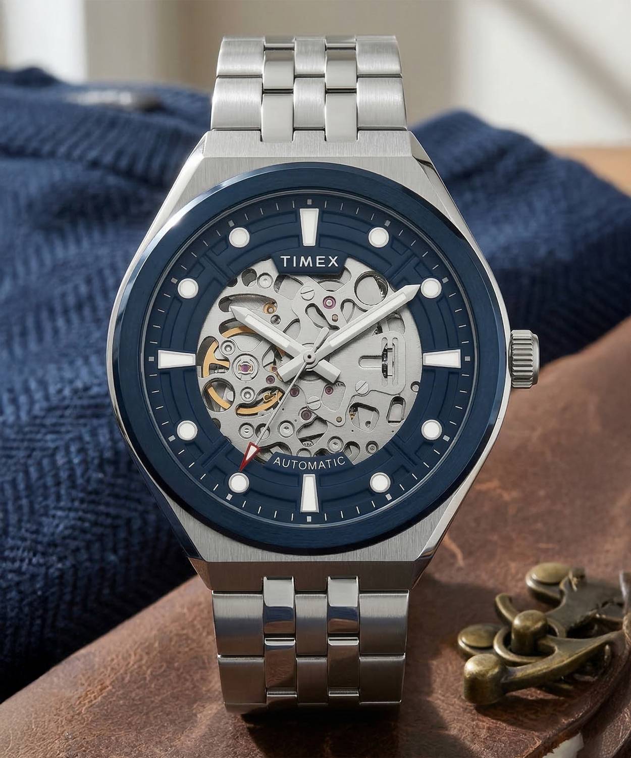 TIMEX Automatic Blue Dial Men's Watch - Image 3