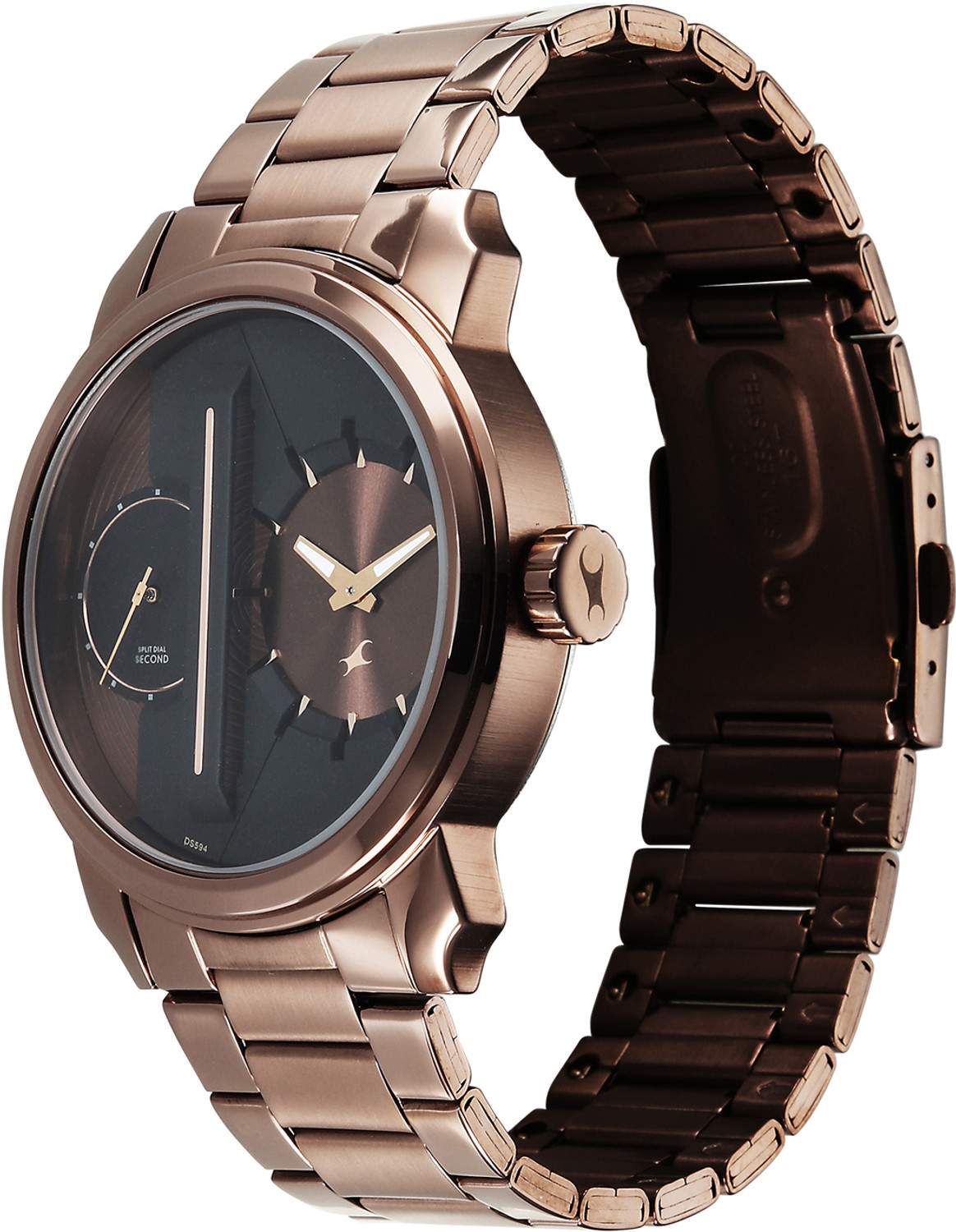Image of Fastrack Fastrack Pulse IV Quartz Brown Dial Brown Stainless Steel Strap Analog Watch - For Men
