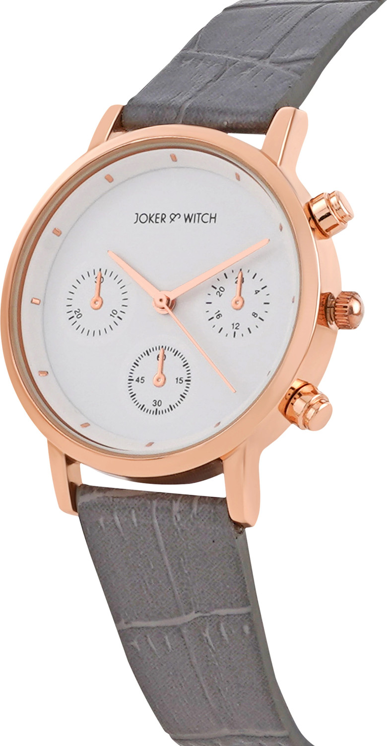 Image of Joker & Witch Boston White Dial Grey Analog Watch - For Women