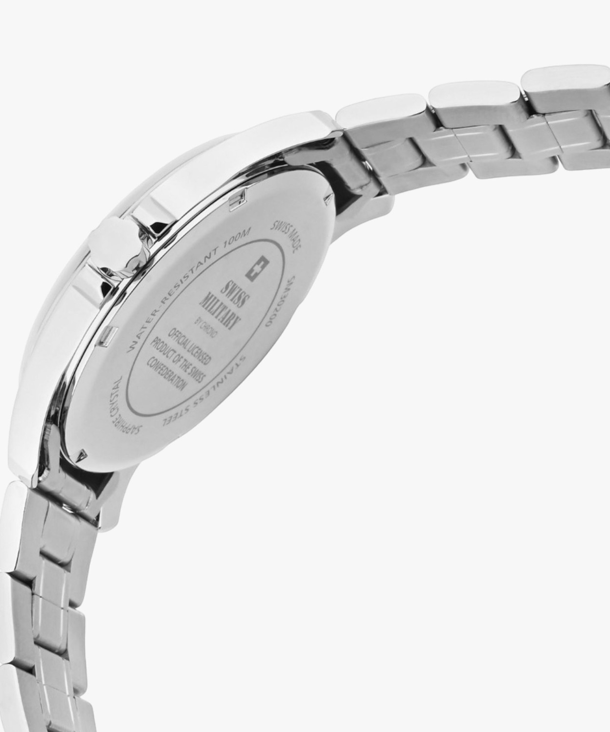 Image of Swiss Military by Chrono | Dial Shape Round| Dial Color Blue| Strap Color Silver Quartz Watch-SM34083.03 Swiss Made Blue Dial Analog Watch - For Men