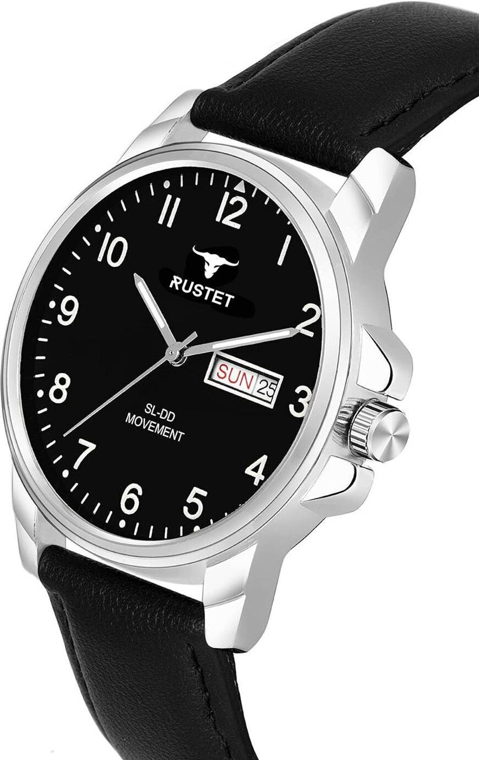 RUSTET Brown Leather Strap Watch for Boys - Image 2