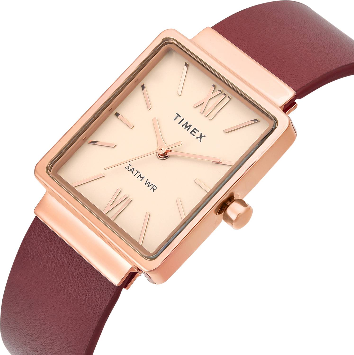TIMEX TWEL20708 Trendline Rectangle 25mm Rose Gold Dial Analog