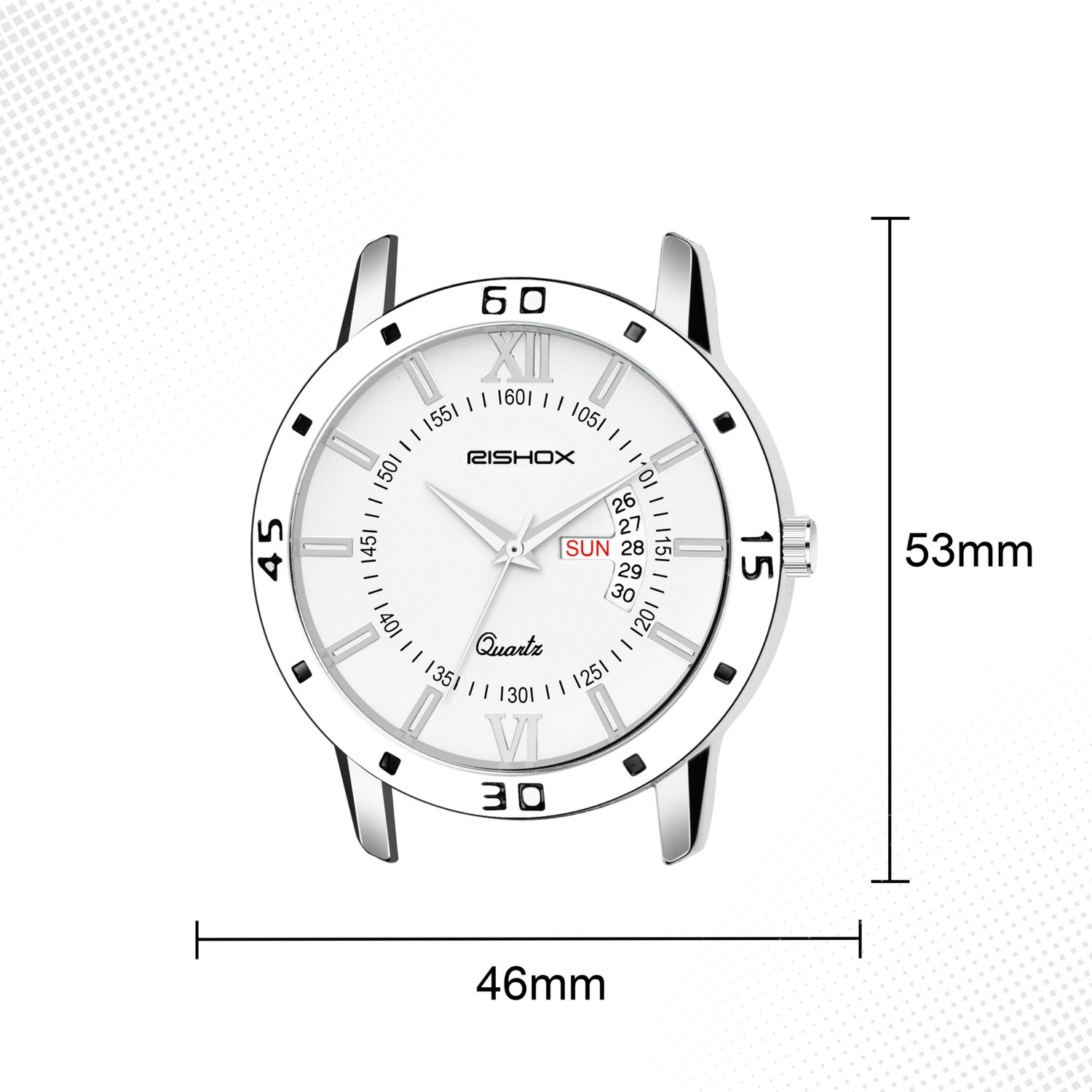 Image of Rishox Elegant Quartz Watch For Men With Day-Date Display Analog Watch - For Men RX-20-Chain
