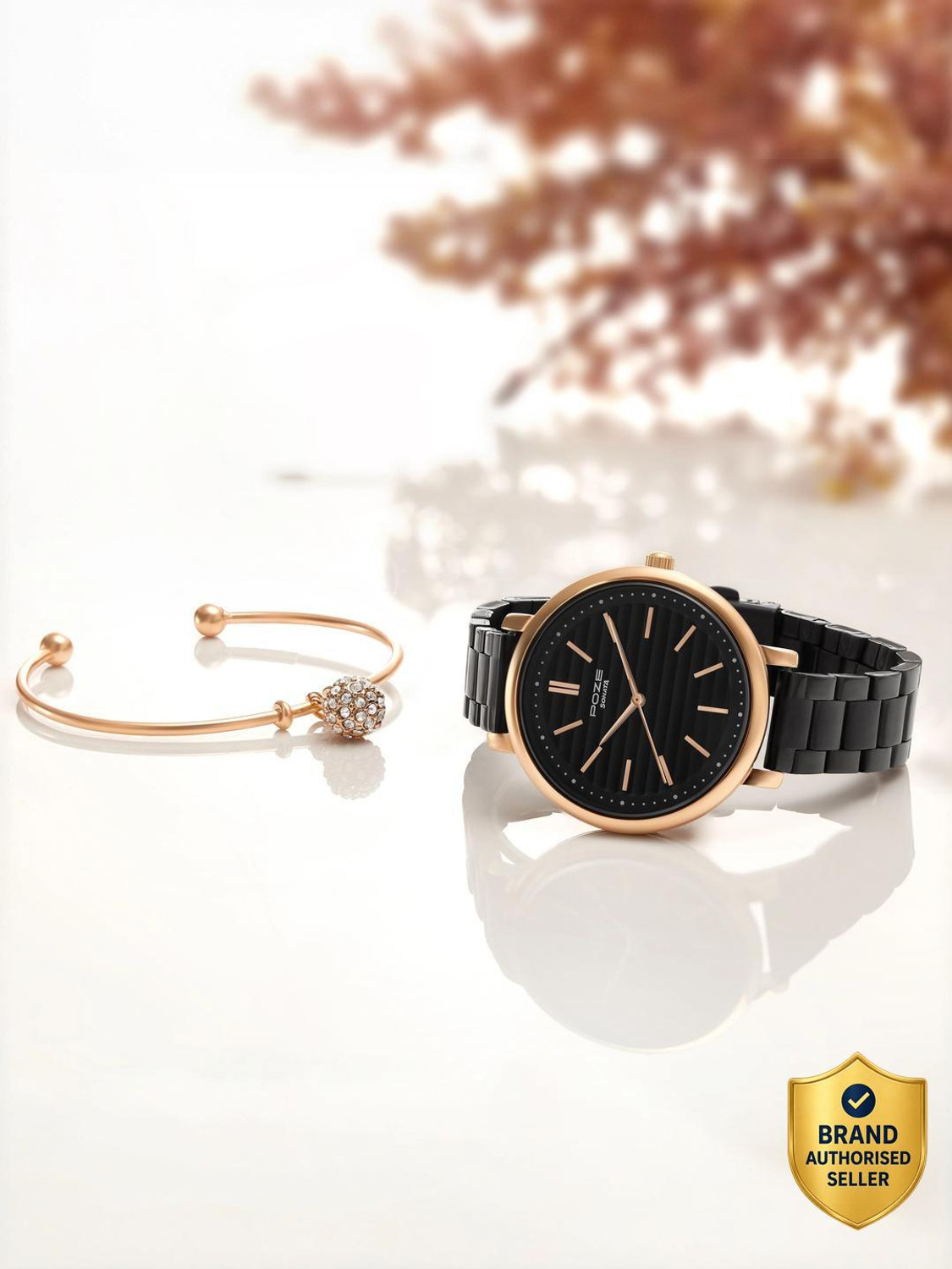 Image of SONATA Poze - Metal Analog Watch - For Women