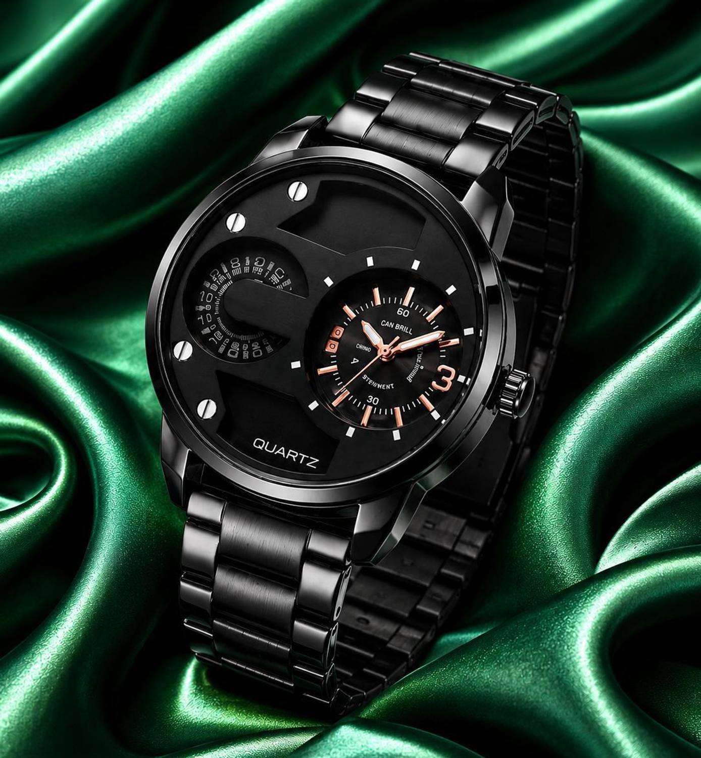 Anandani Trendy Casual Mens Wirst Watch Black Dail With Stainless Steel Strap Trendy Casual Mens Wirst Watch Black Dail With Stainless Steel Strap Analog Watch  - For Men