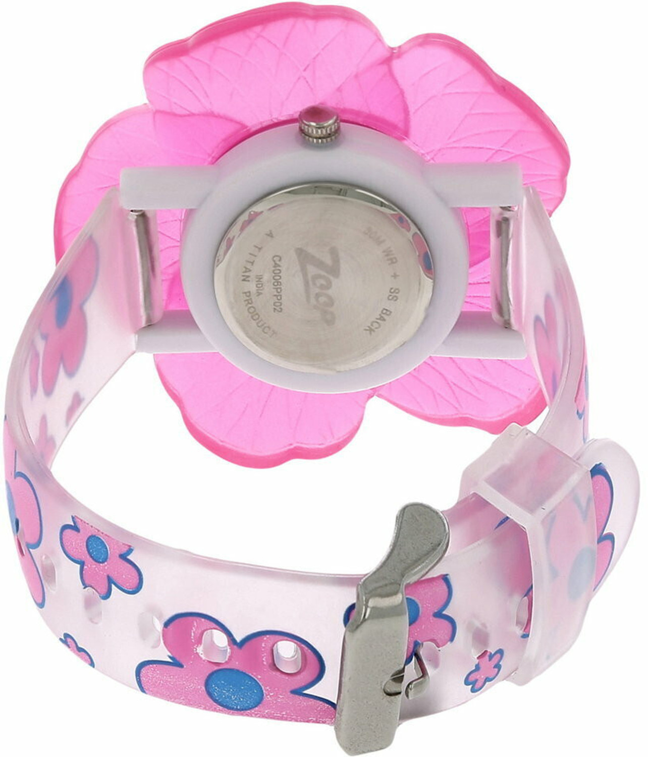 Image of Zoop Silver Dial Transparent Polyurethane Strap Analog Watch - For Boys & Girls NTC4006PP02,NEAK2130RGLP,AK2130RGLP,NUC4006PP02