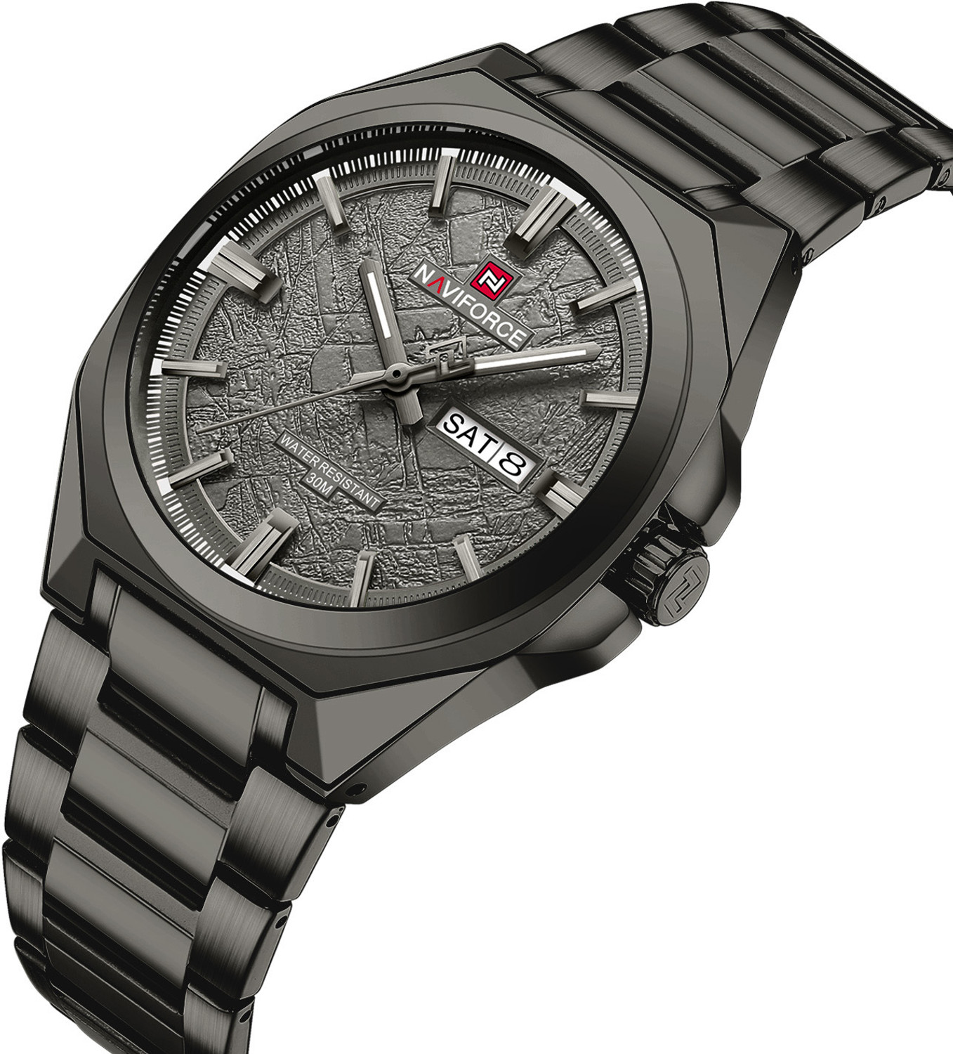 Image of NAVIFORCE NF9273 Grey Dial With Grey Stainless Steel Strap Analog Watch - For Men