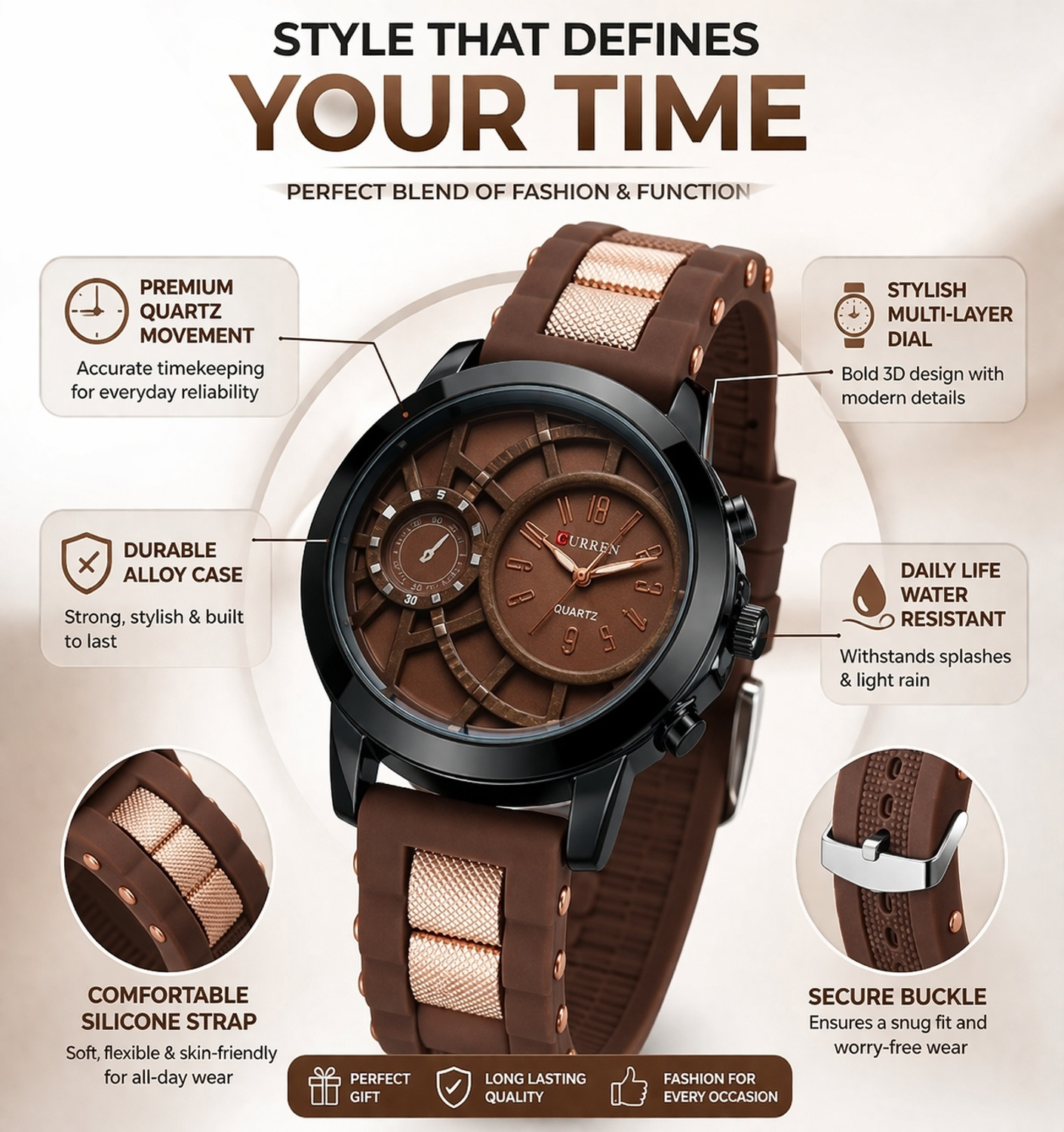 Image of Satyam Collection Curren watch Watch Analog Watch - For Men & Women