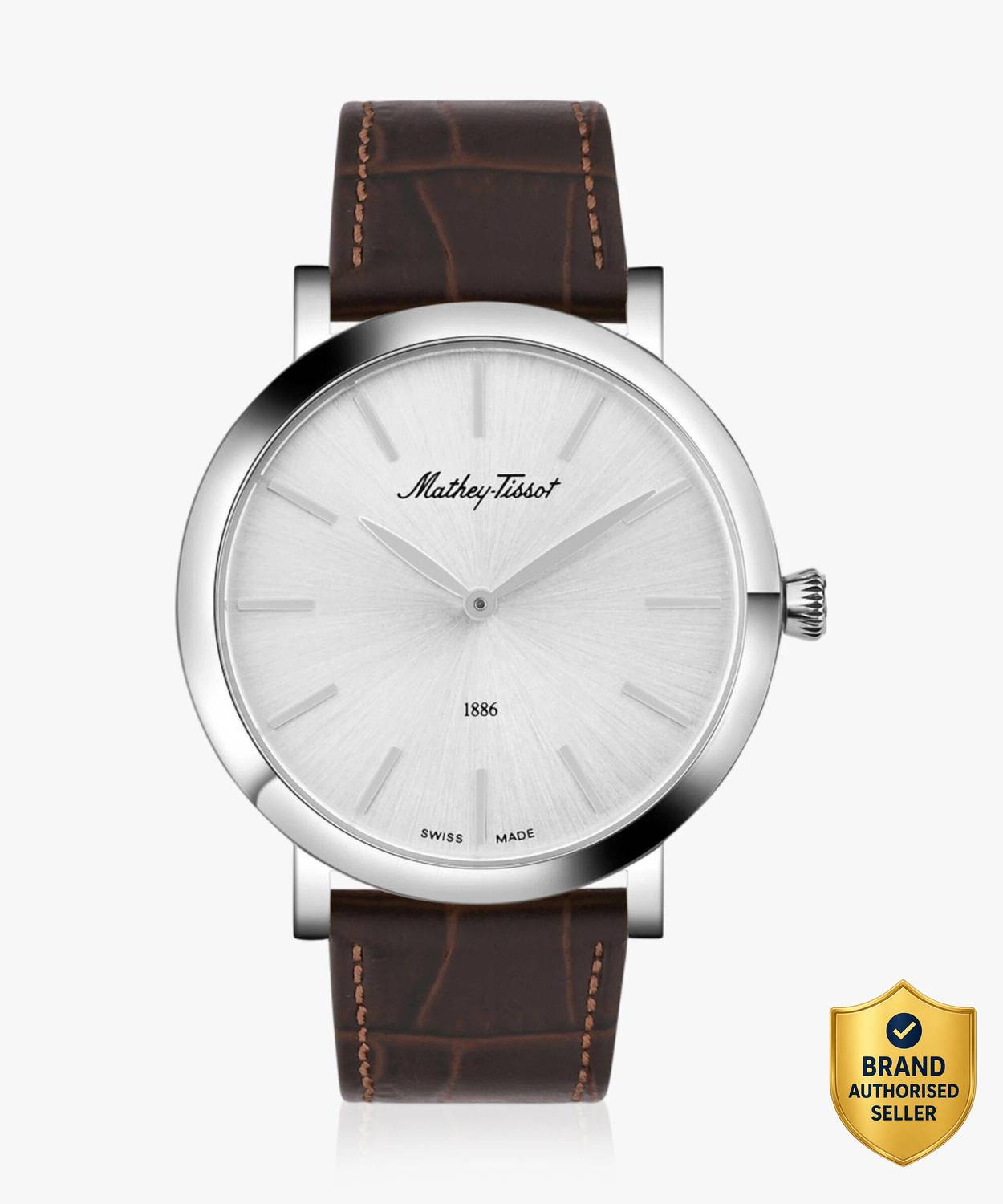 Mathey-Tissot Silver Dial Classic Analog Watch - Men - Image 1