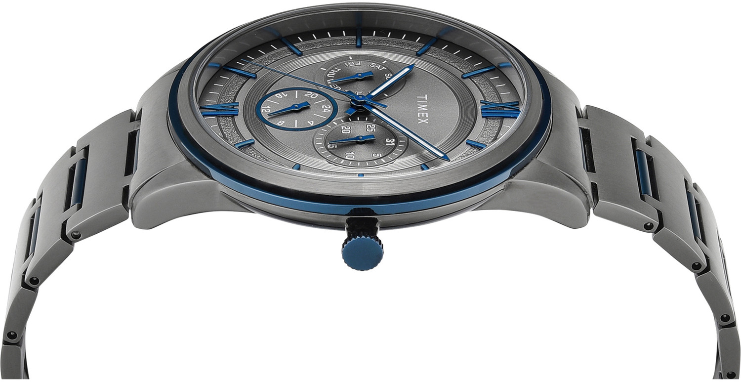 Image of TIMEX TWEG28003 Signio Round 42mm Grey Dial Analog Watch - For Men