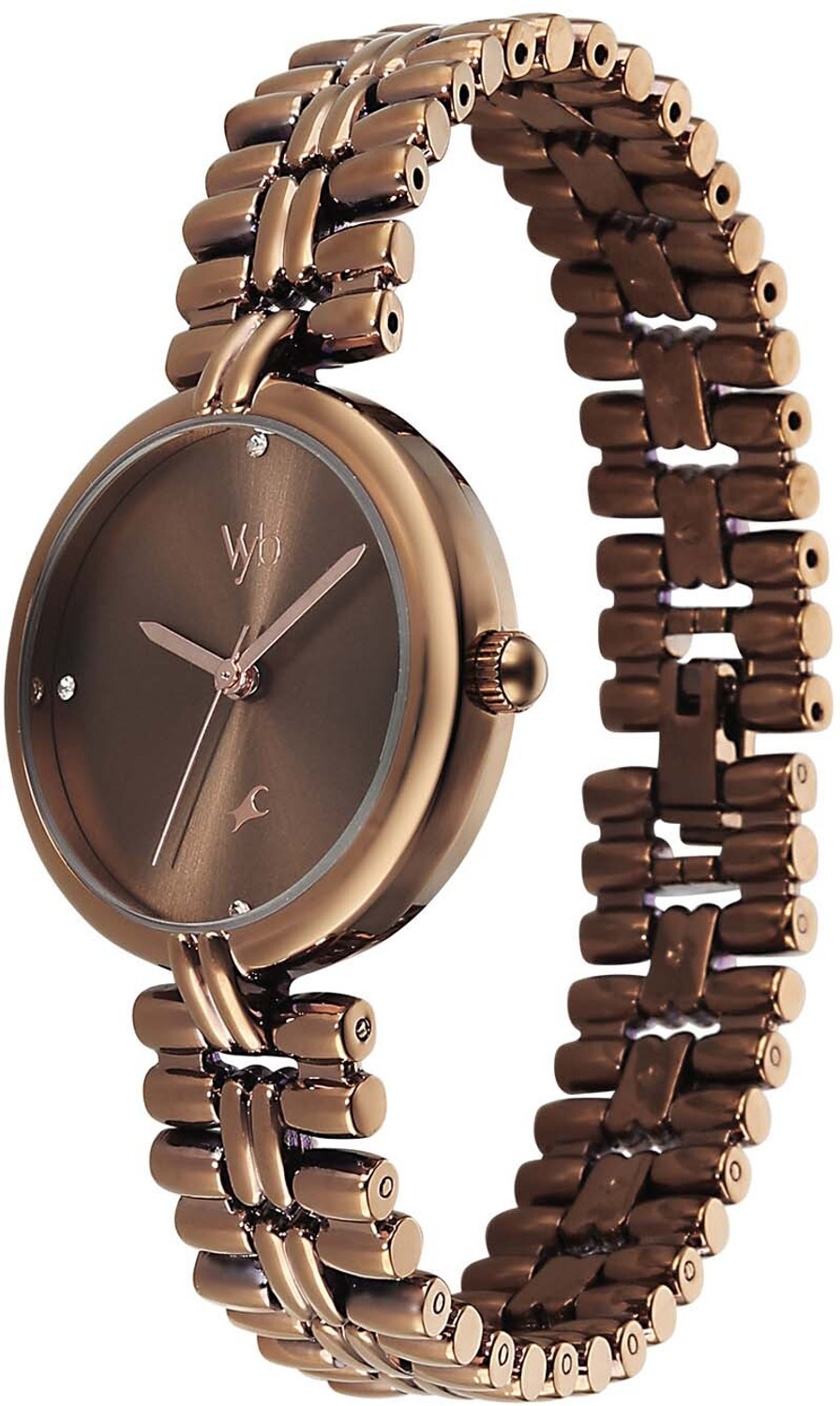 Image of Fastrack Fastrack Vyb Charmer Fastrack Vyb Charmer Quartz Coffee Brown Dial Coffee Brown Alloy Strap Analog Watch - For Women
