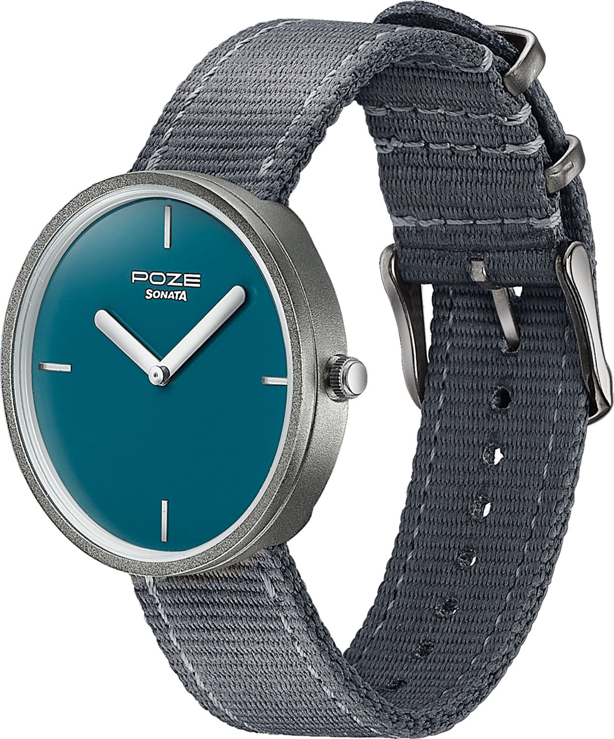 Image of SONATA Poze 6 Sonata Poze 6 Strokes And Stroll Quartz Blue Round Dial Men's Watch Analog Watch - For Men