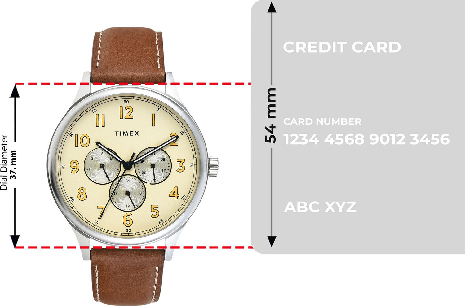Image of TIMEX Round 43mm Champagne Dial Analog Watch - For Men