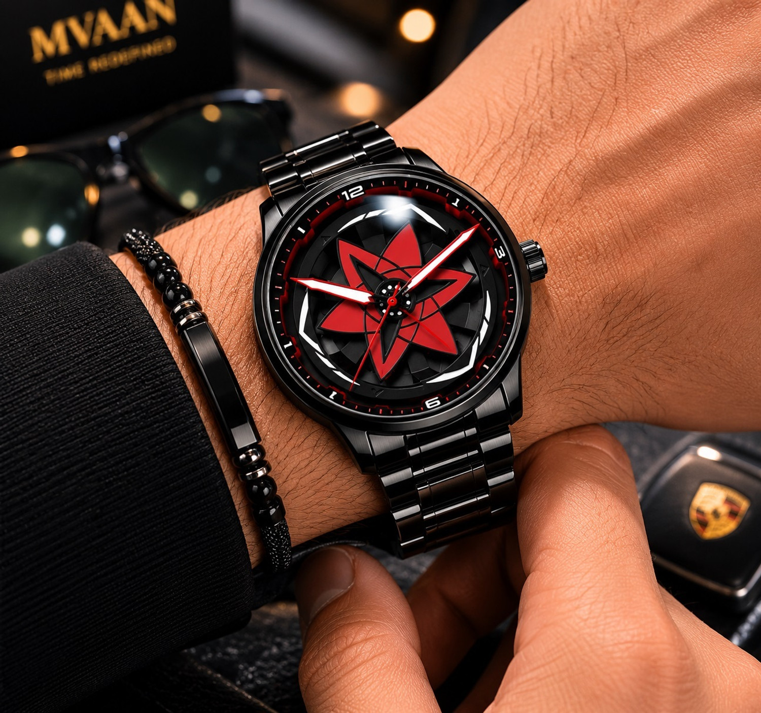Image of MIVAAN Wheel Dial 360 Rotating Casual Analog Watch - For Men