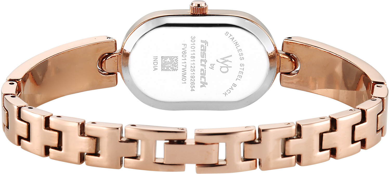 Image of Fastrack Vyb Diva Fastrack Vyb Diva Quartz Pink Dial Gold Strap Analog Watch - For Women
